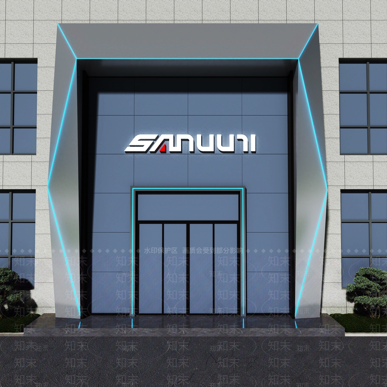 现代门头3D模型下载【ID:1170314756】