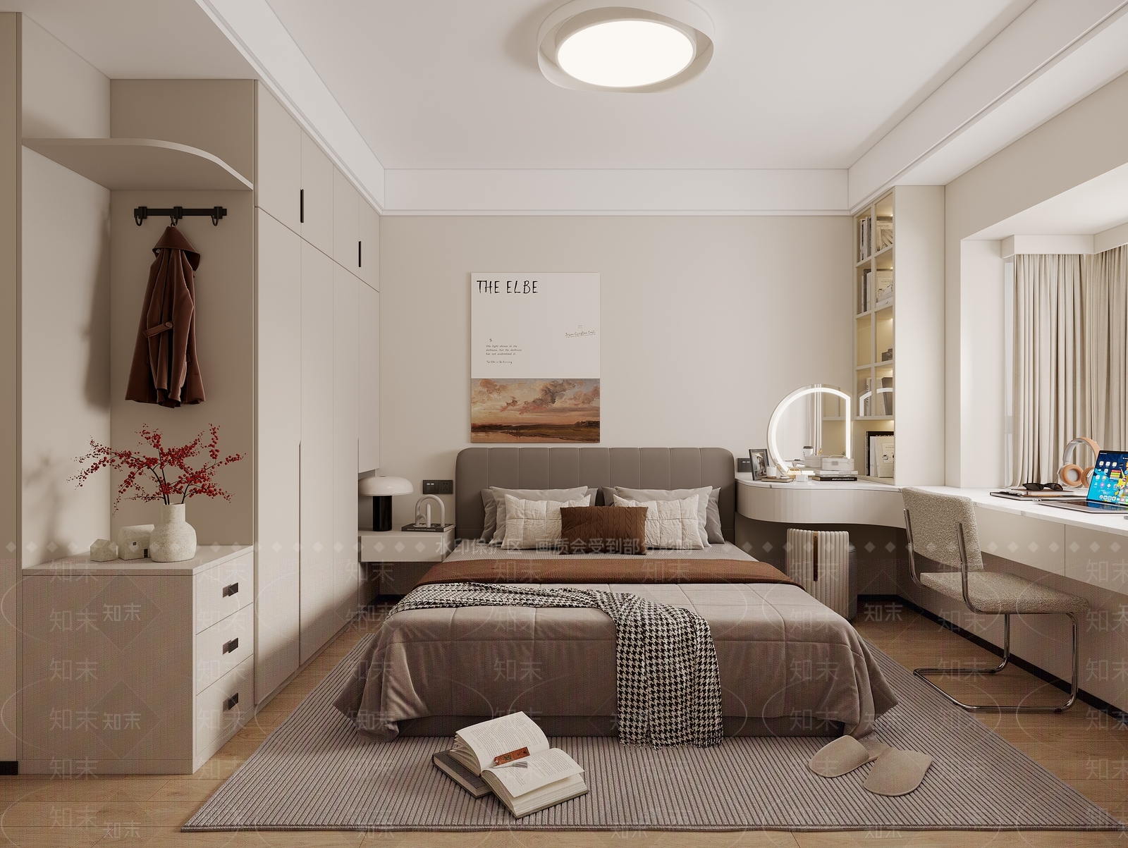浅灰色斗柜斗柜3D模型下载【ID:1227579678】
