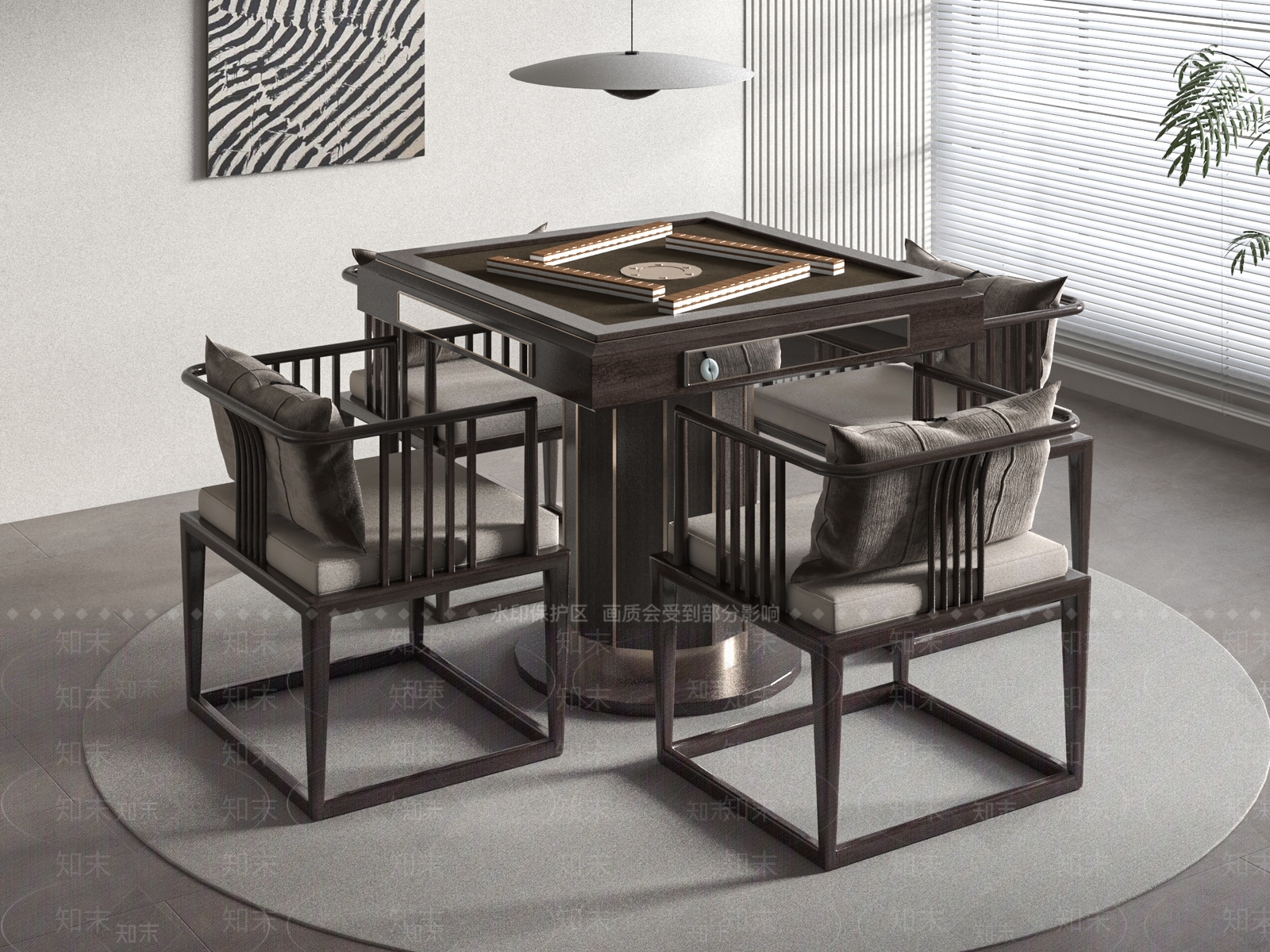 麻将桌3D模型下载【ID:1170340870】