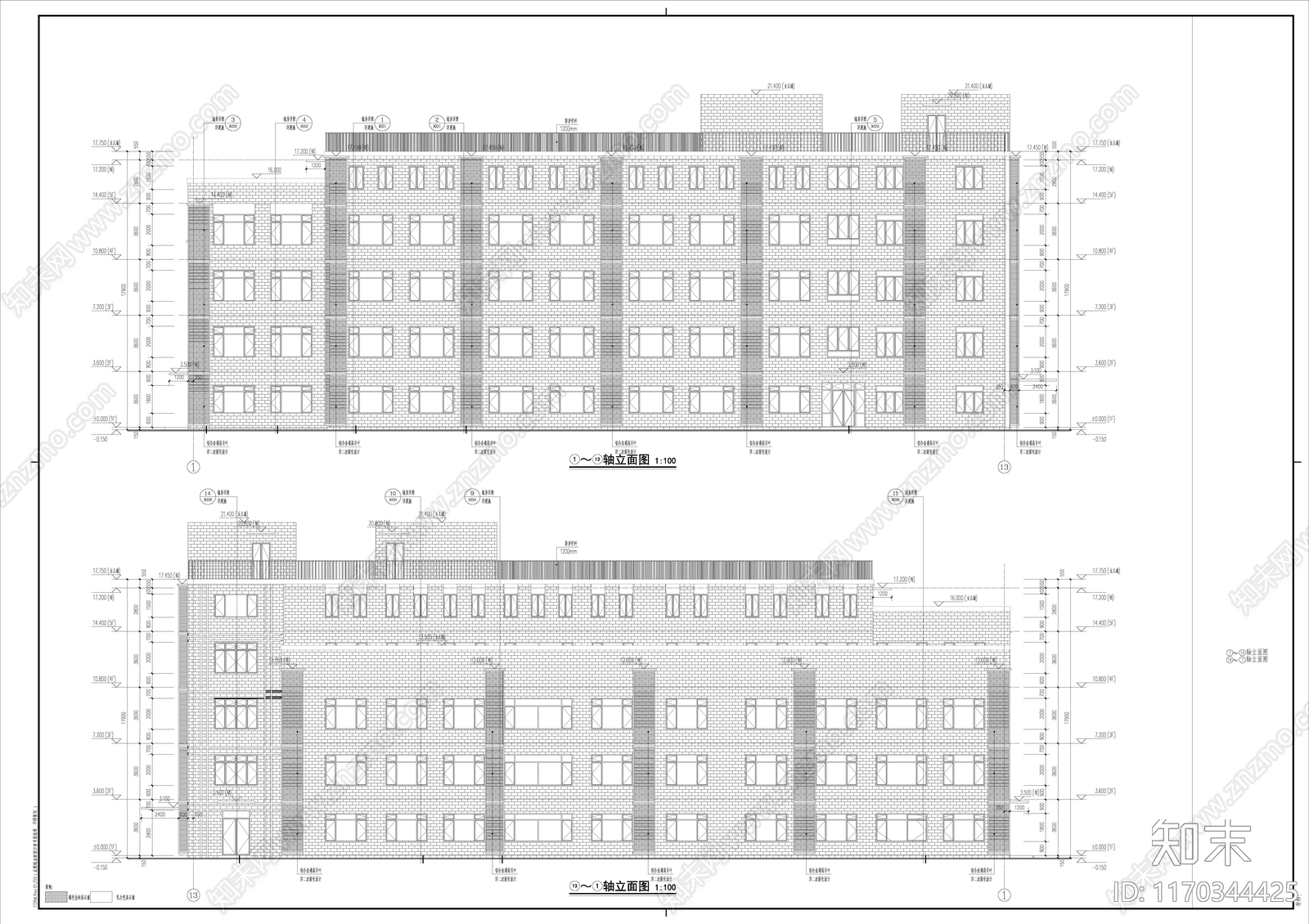 现代学校建筑cad施工图下载【ID:1170344425】