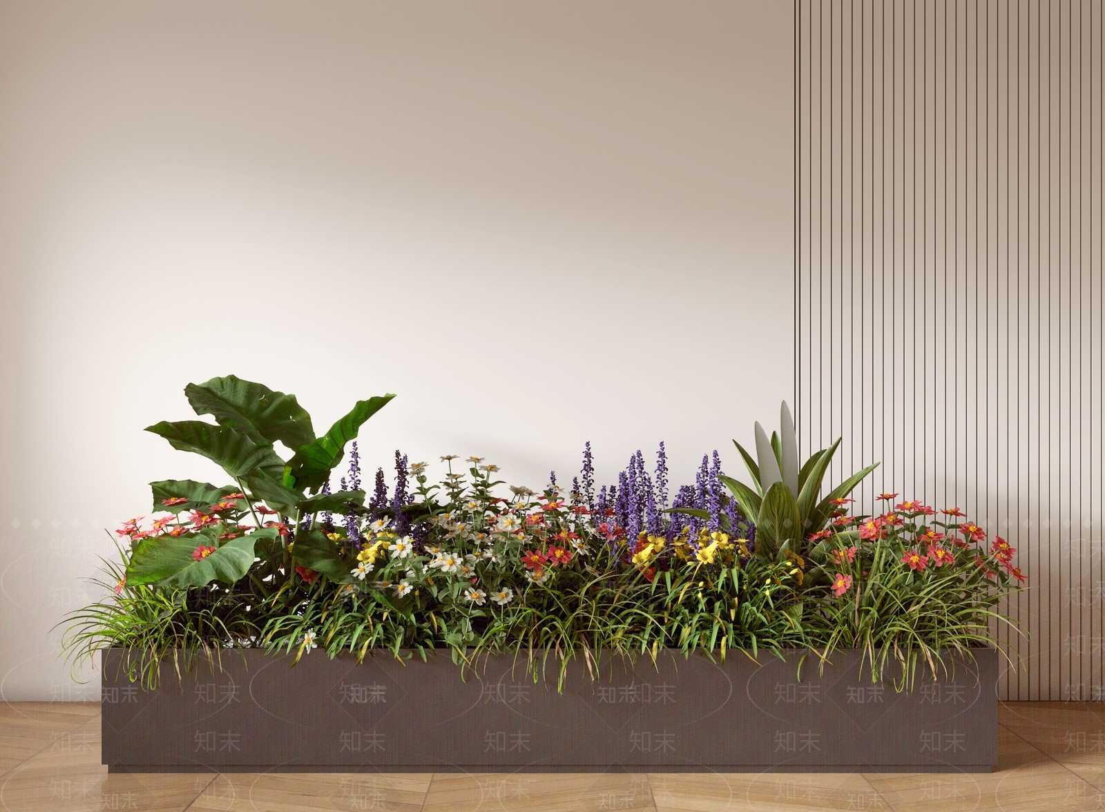 花草组合3D模型下载【ID:1170348398】