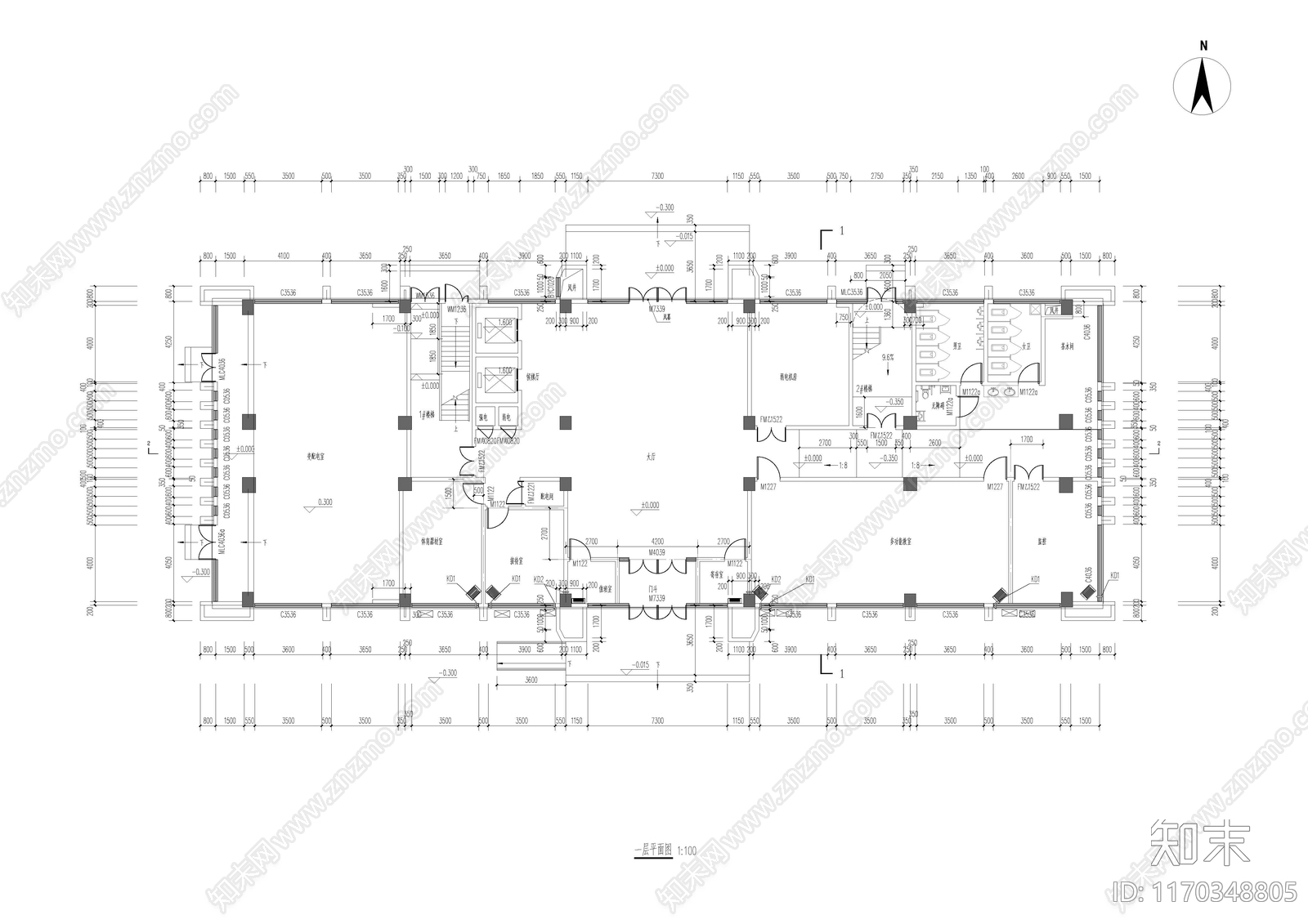 现代学校建筑cad施工图下载【ID:1170348805】