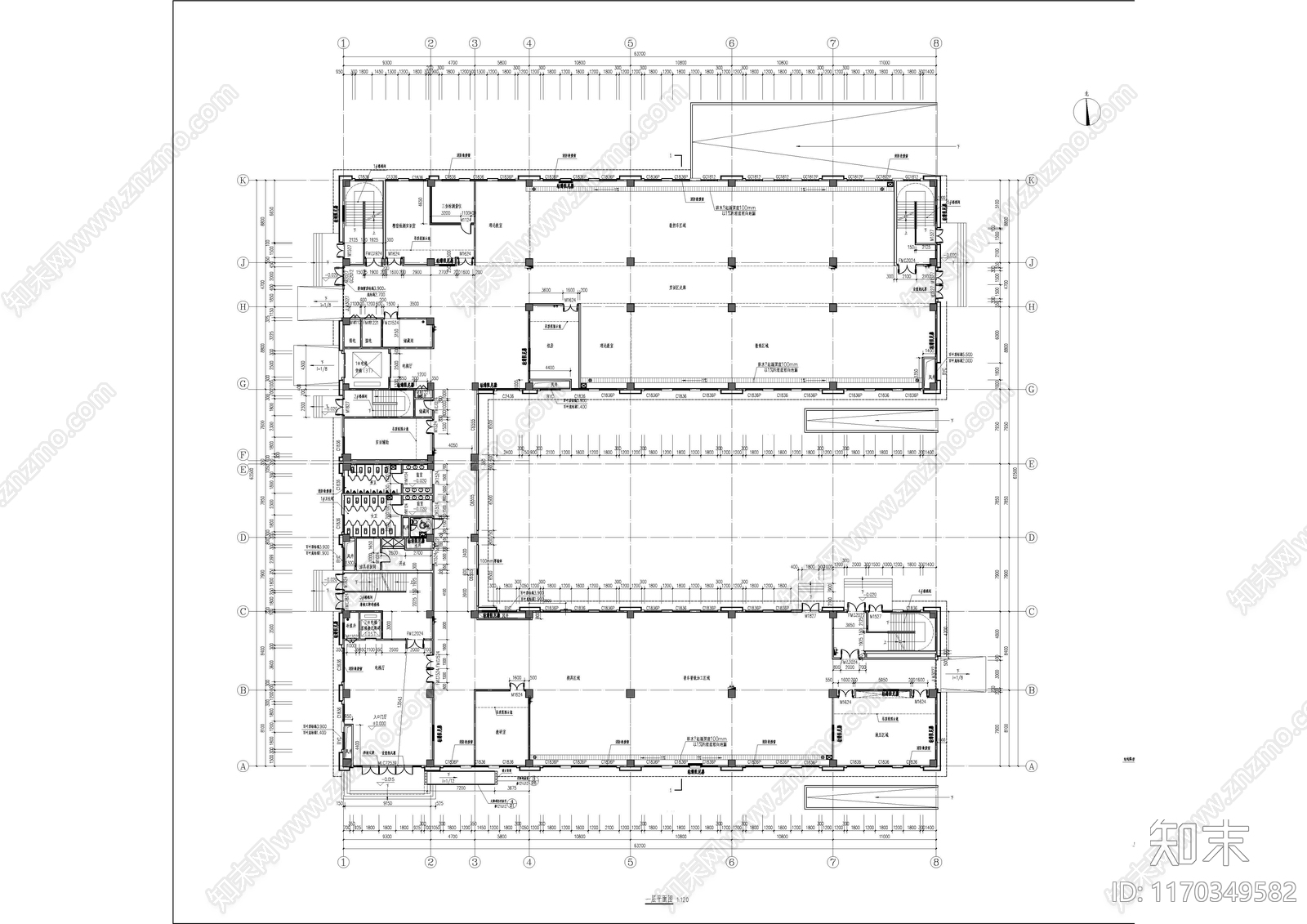 现代学校建筑cad施工图下载【ID:1170349582】