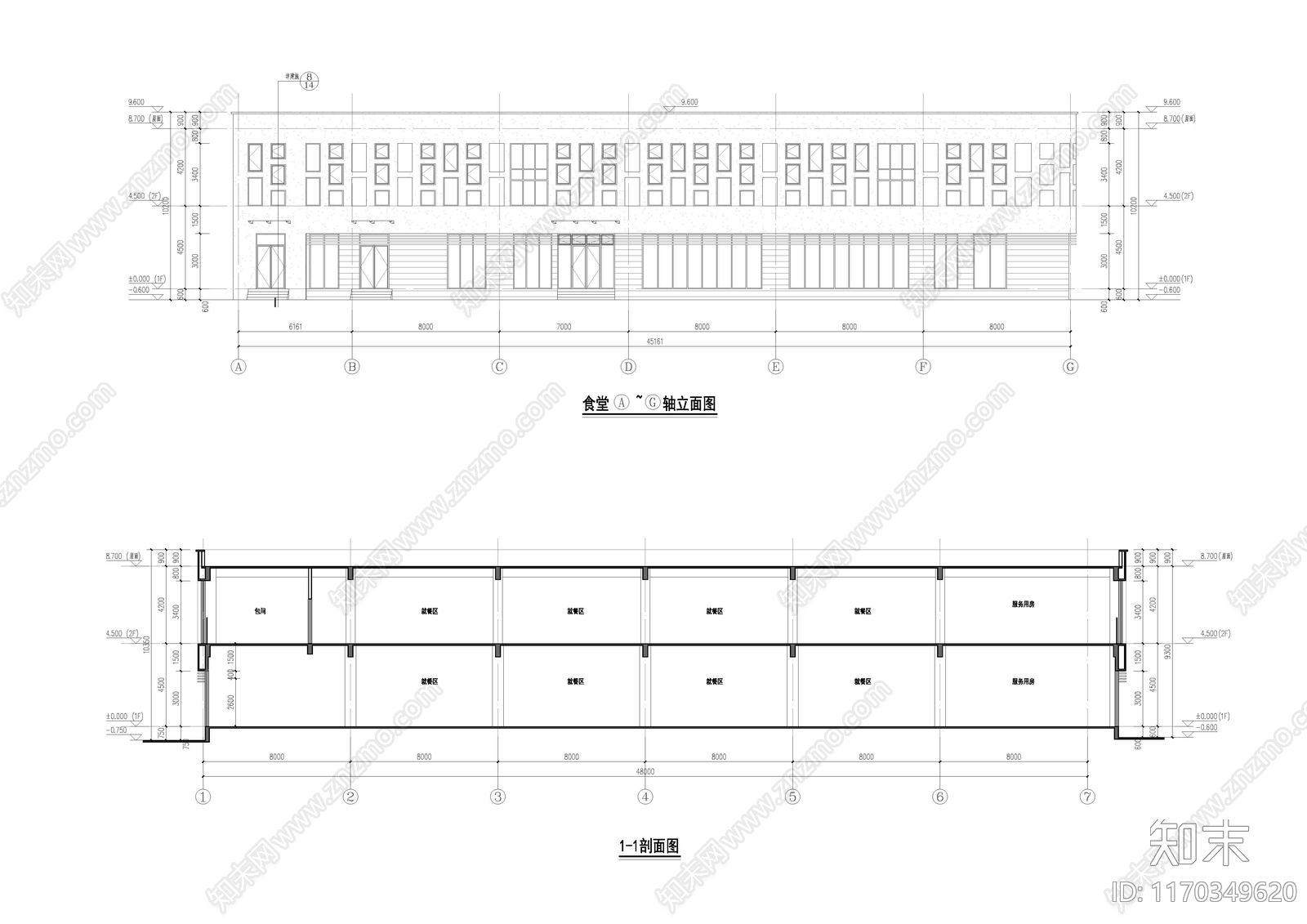 现代学校建筑cad施工图下载【ID:1170349620】
