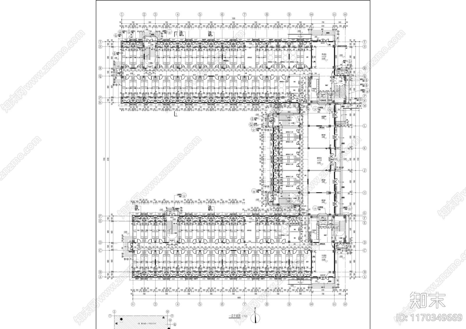 现代学校建筑cad施工图下载【ID:1170349669】