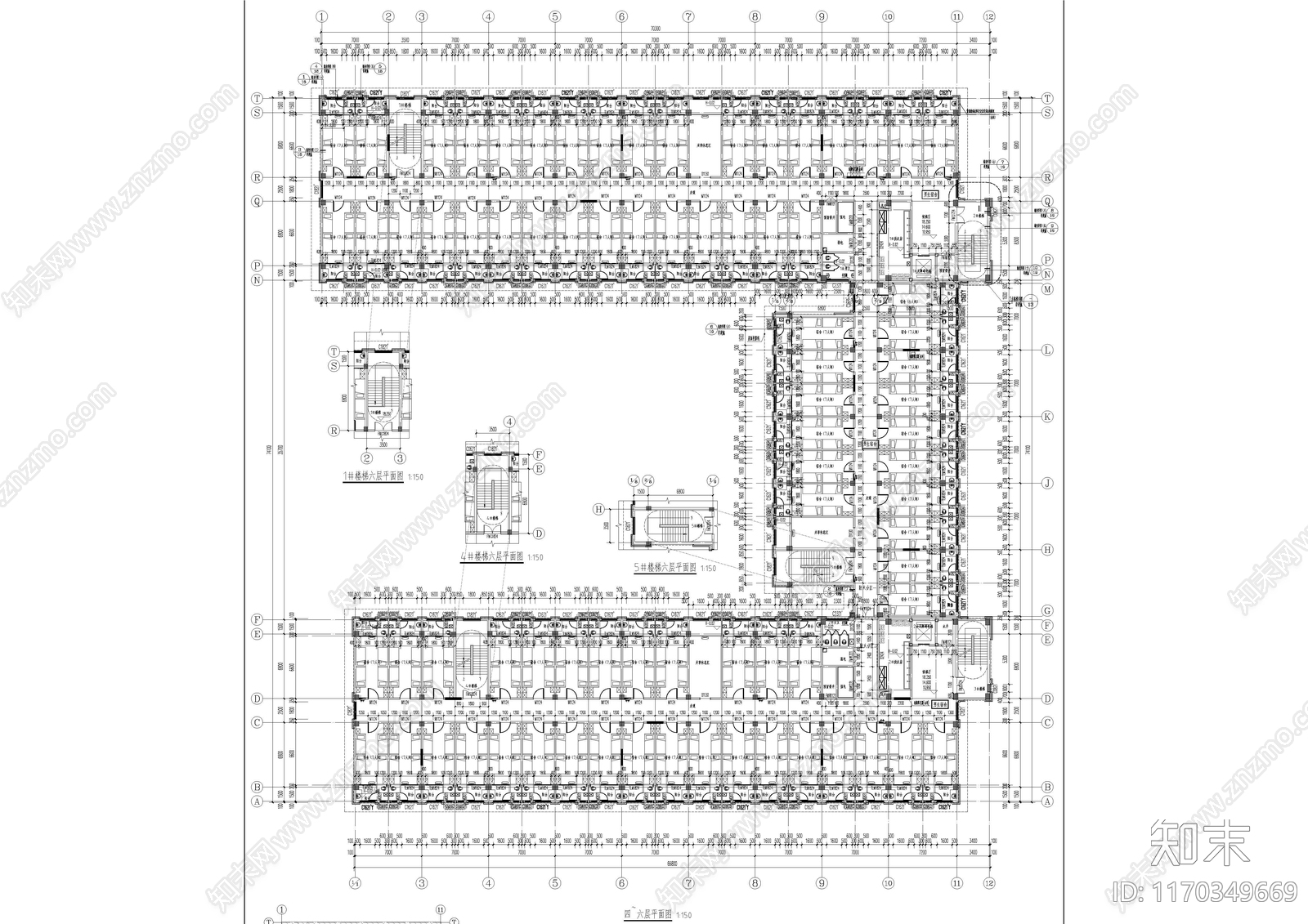 现代学校建筑cad施工图下载【ID:1170349669】