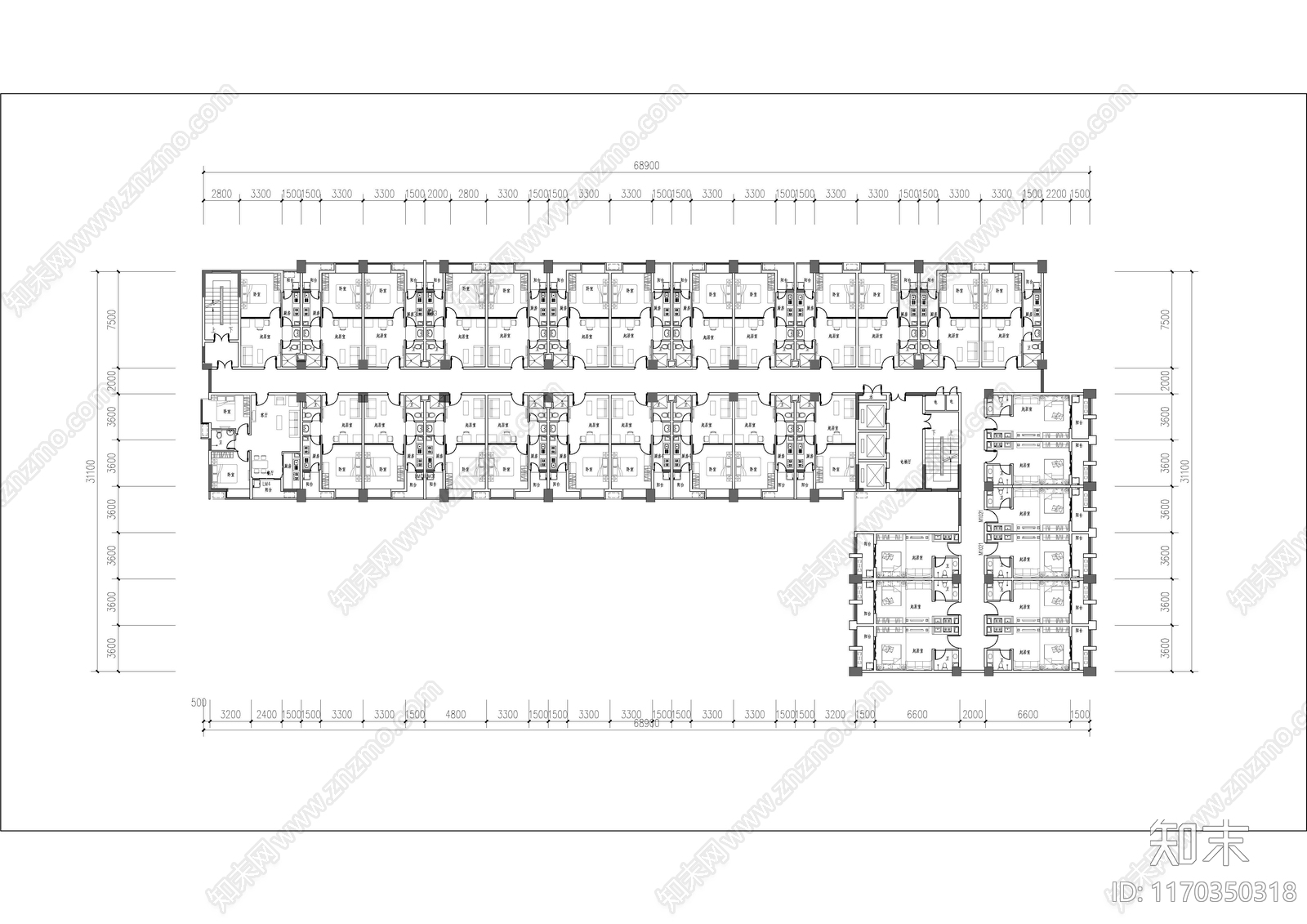 现代学校建筑施工图下载【ID:1170350318】