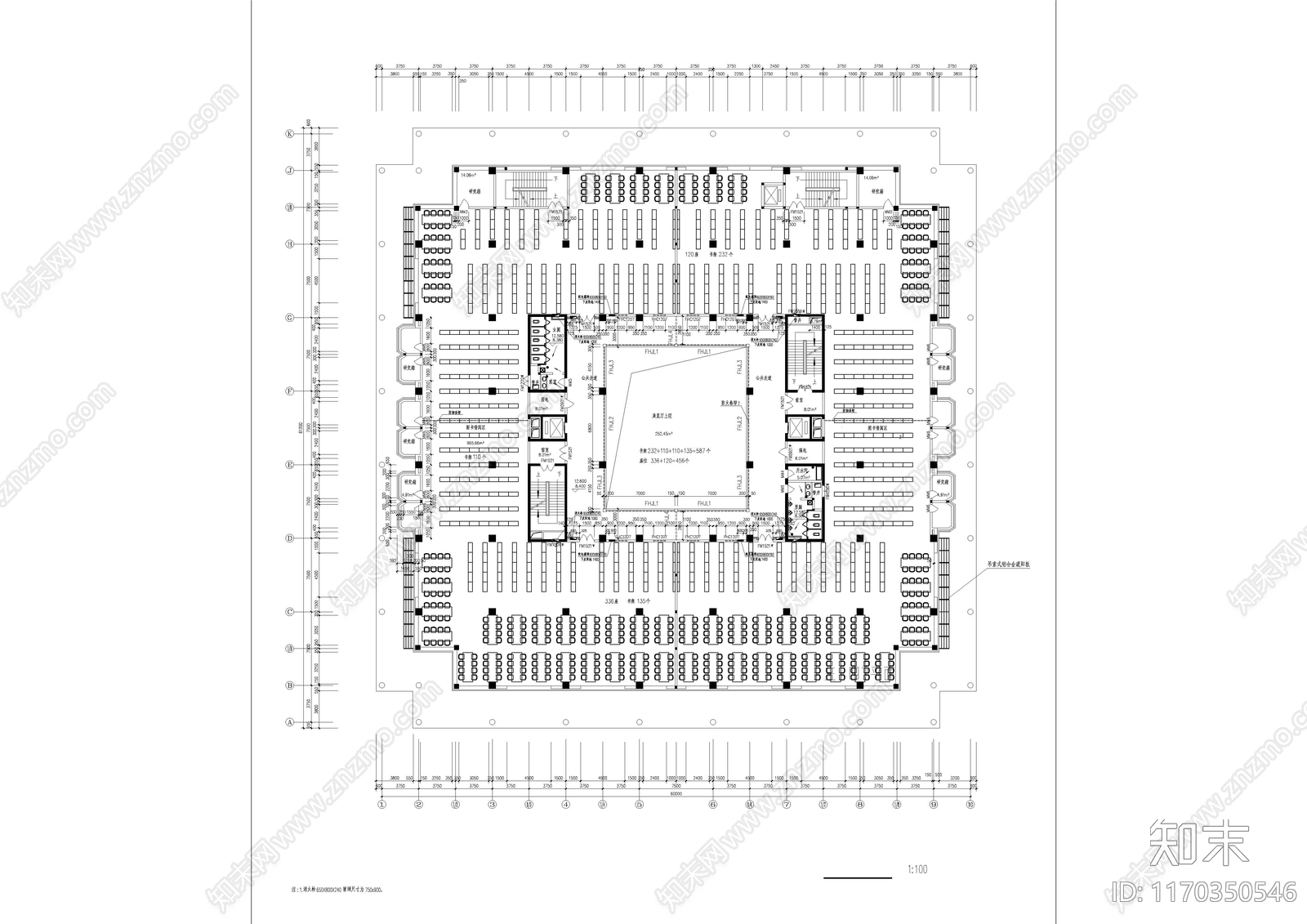 现代学校建筑cad施工图下载【ID:1170350546】