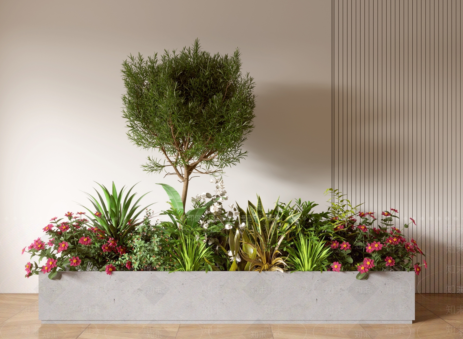 花草组合3D模型下载【ID:1170352122】