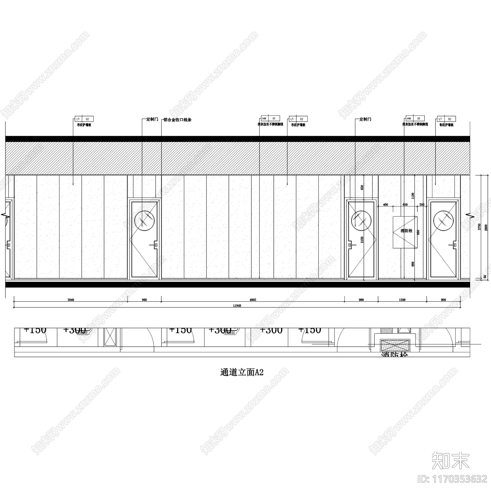 现代新中式棋牌室施工图下载【ID:1170353632】