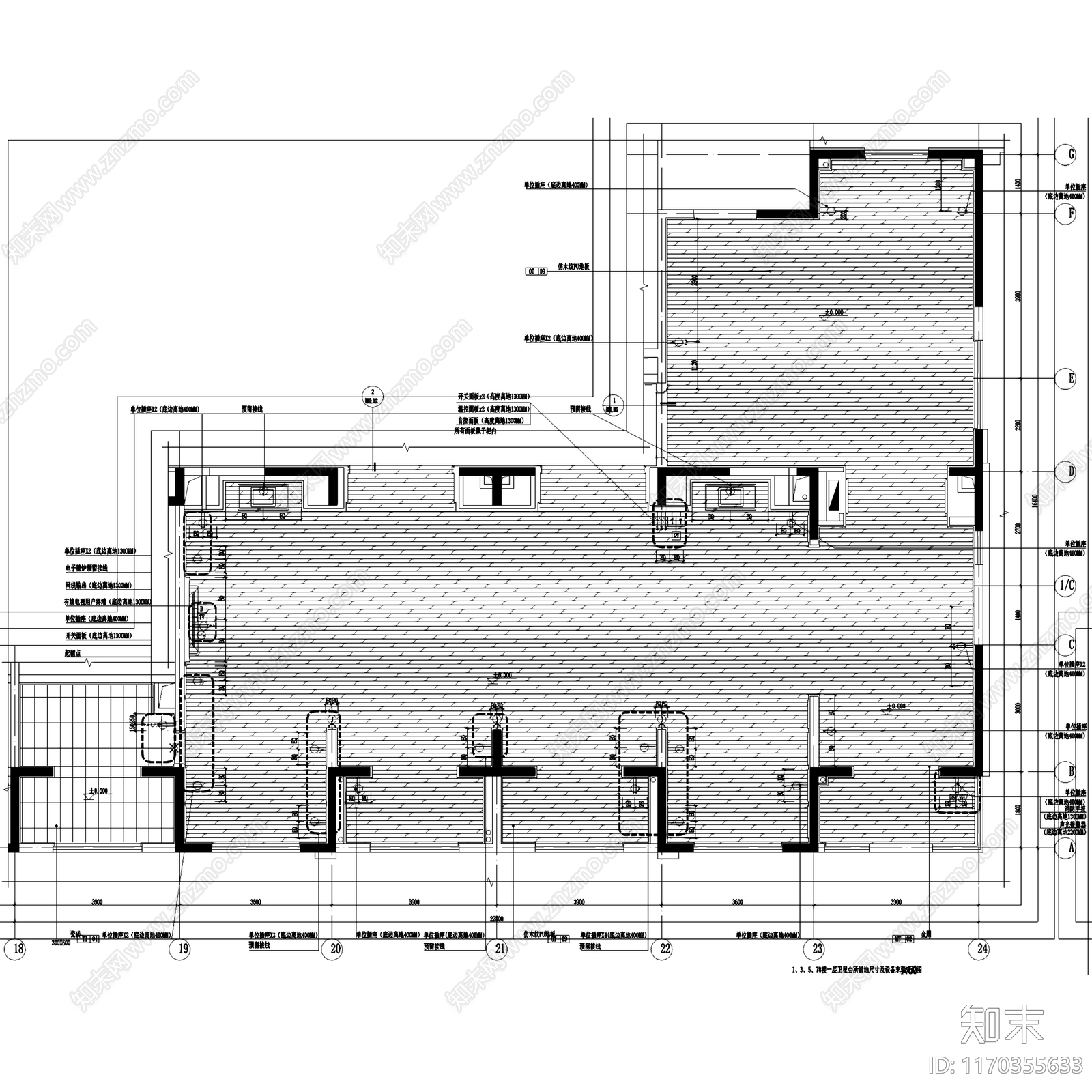 现代新中式会所cad施工图下载【ID:1170355633】