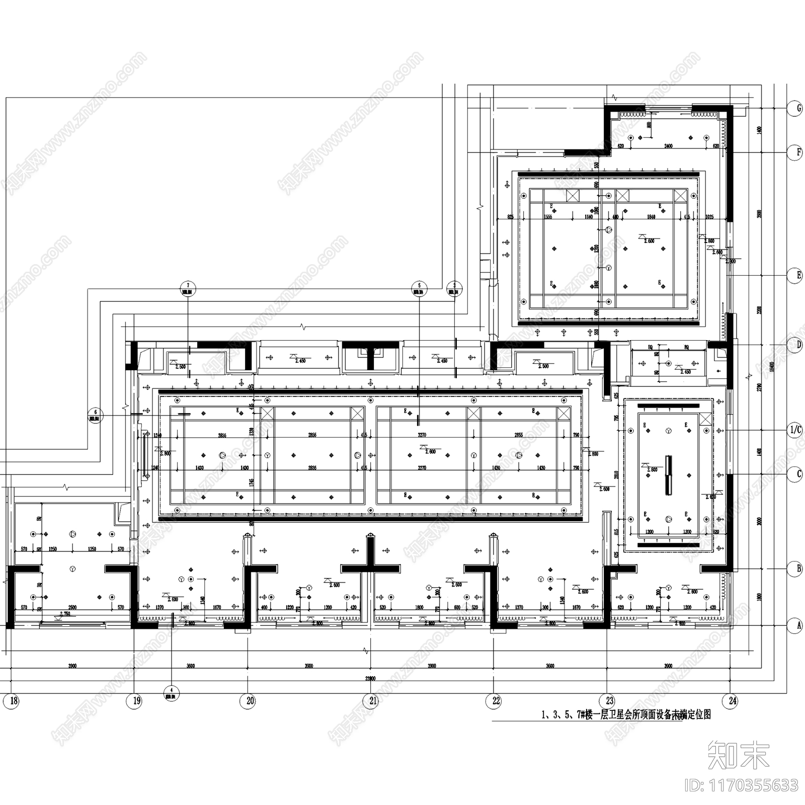 现代新中式会所cad施工图下载【ID:1170355633】