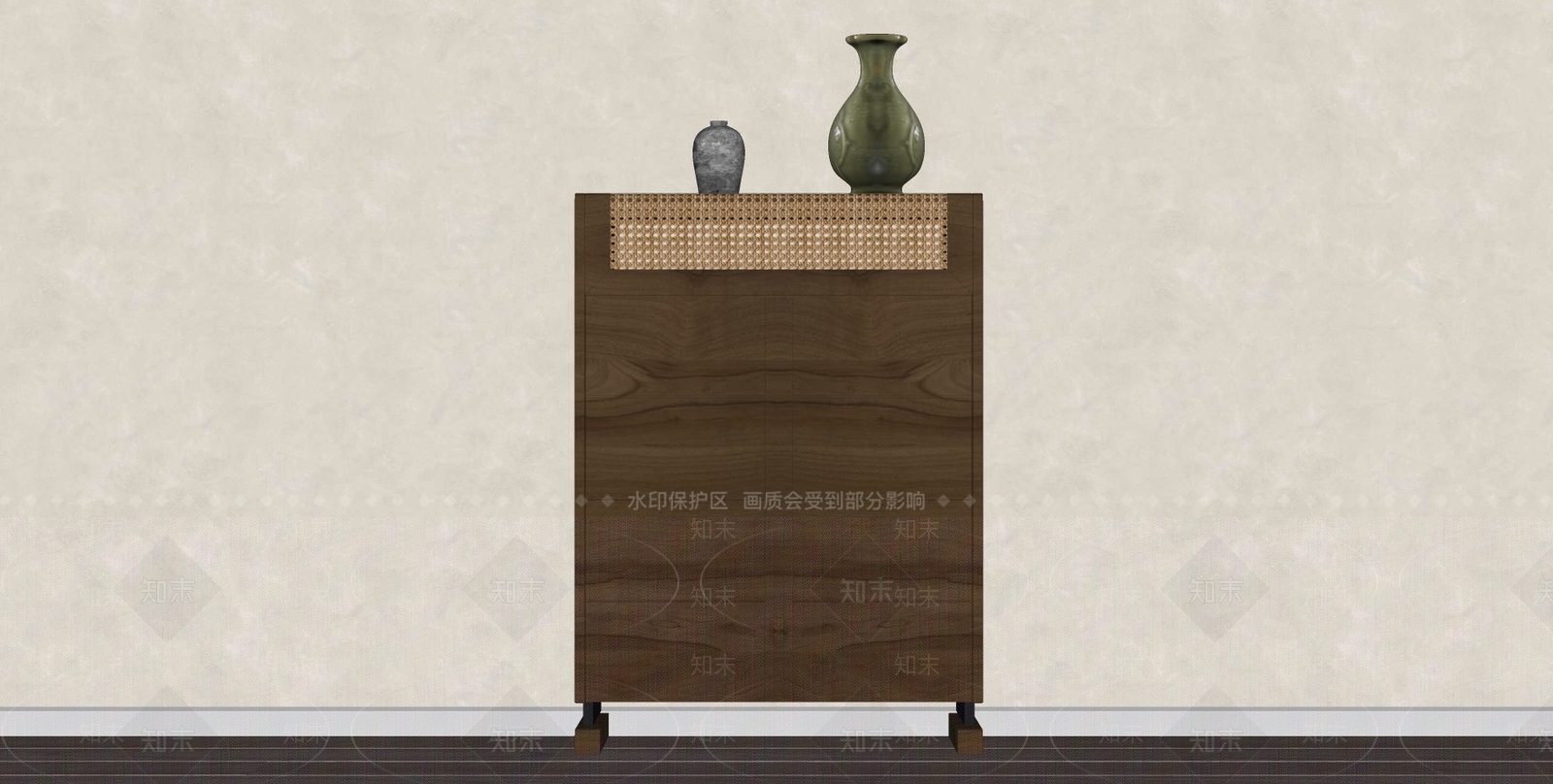新中式储物柜SU模型下载【ID:1170363964】