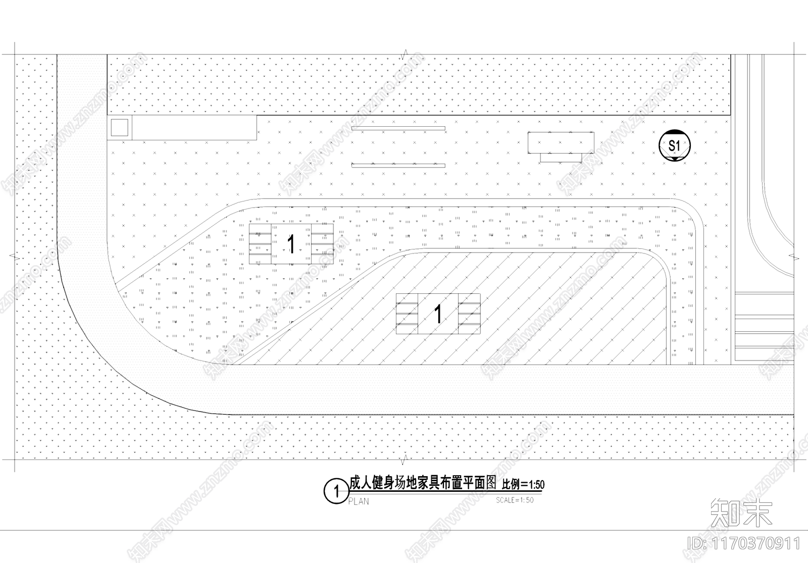 景观平面图cad施工图下载【ID:1170370911】