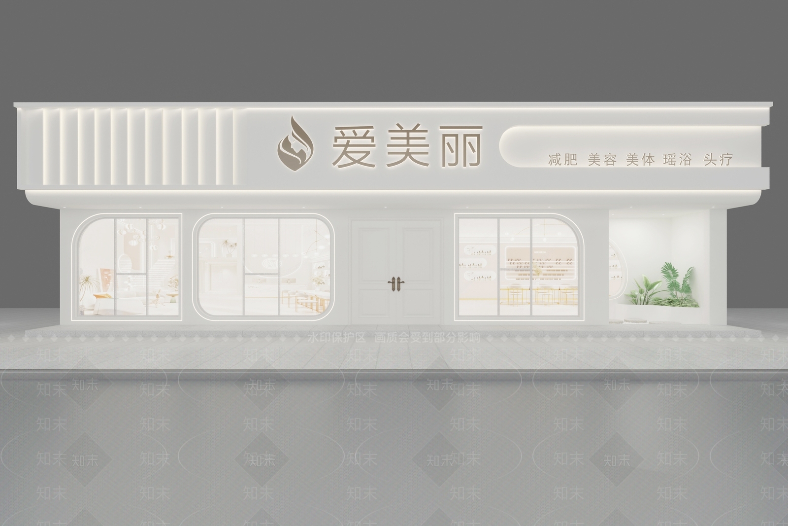 现代门头3D模型下载【ID:1170374452】