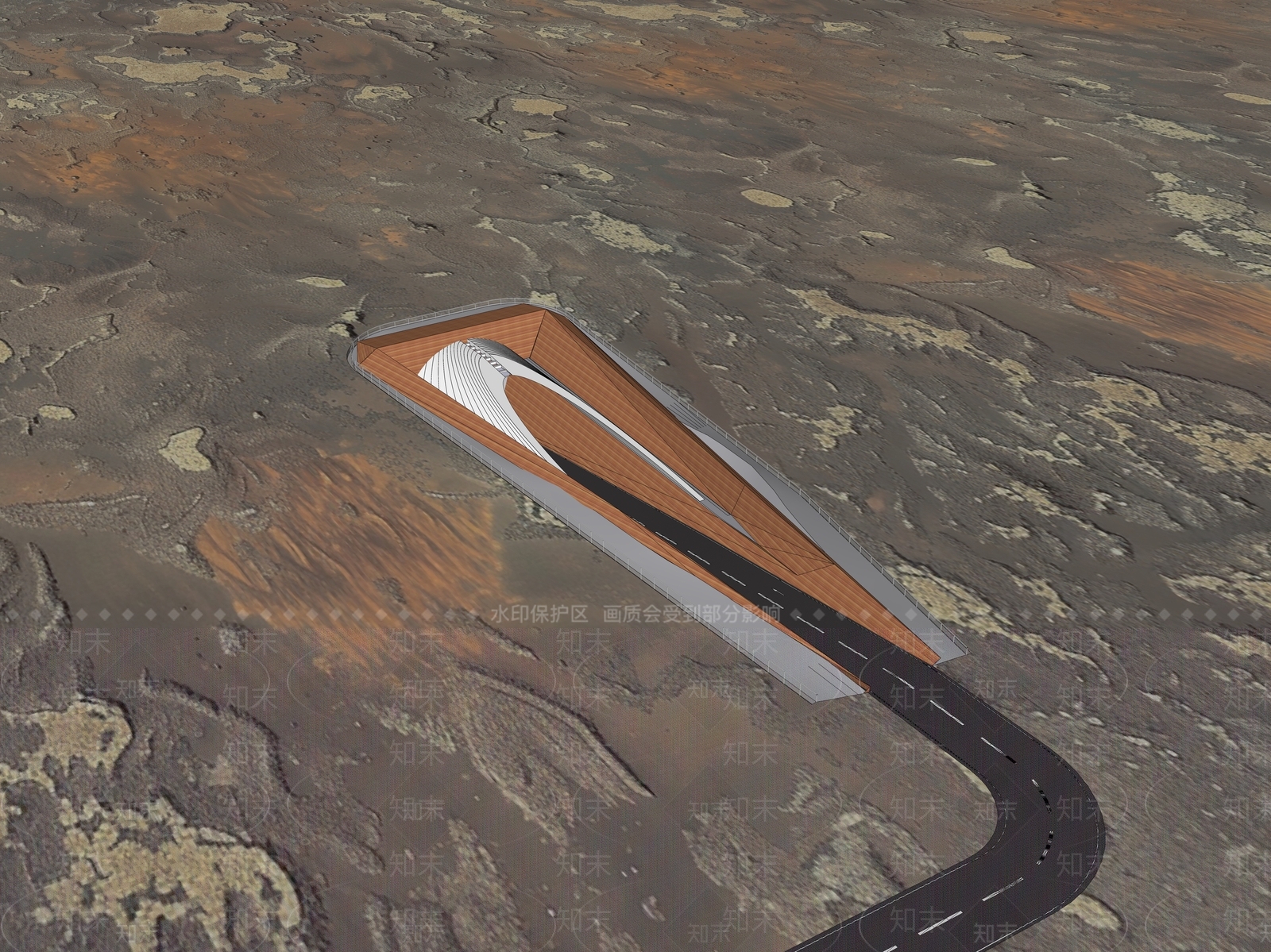 现代道路SU模型下载【ID:1170378590】