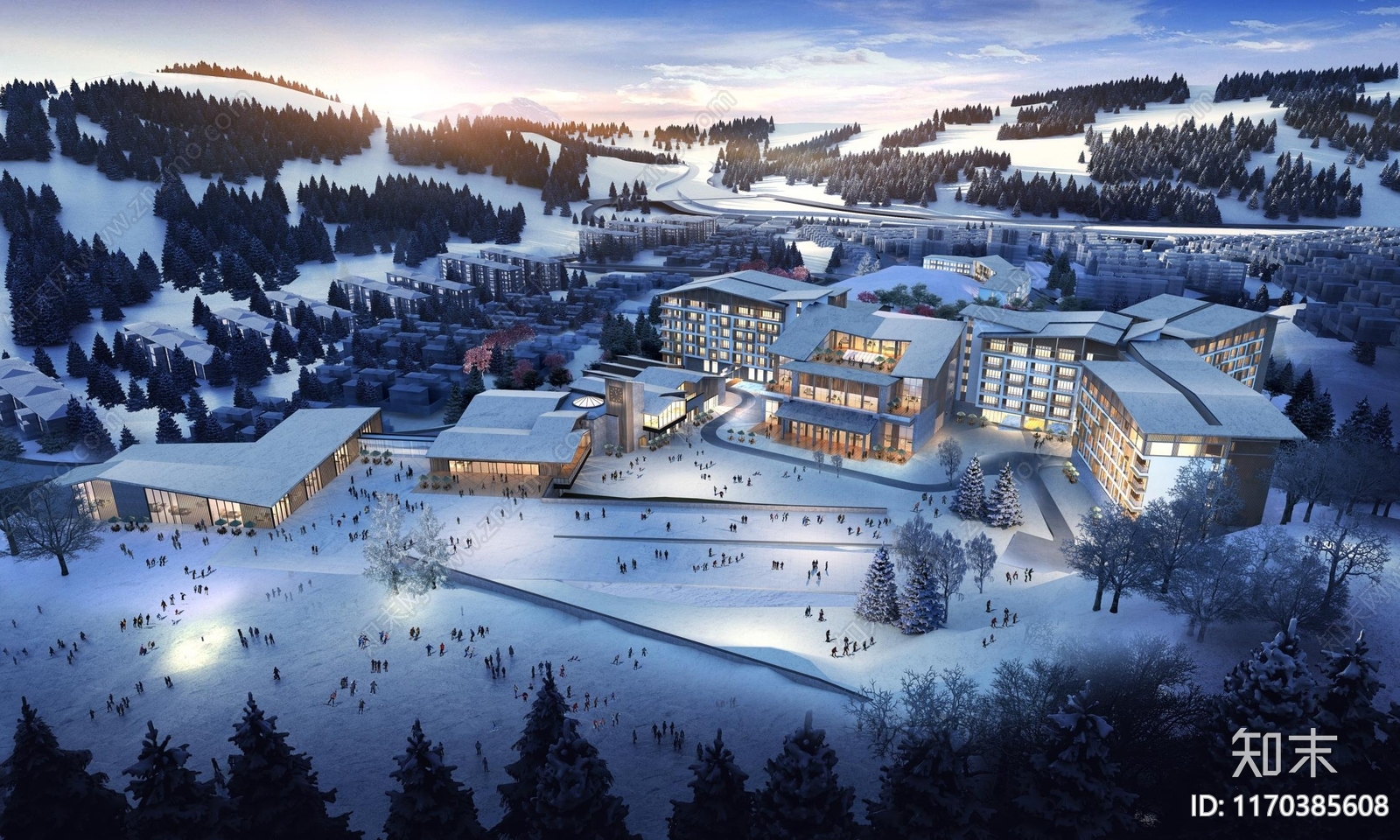 现代酒店建筑施工图下载【ID:1170385608】