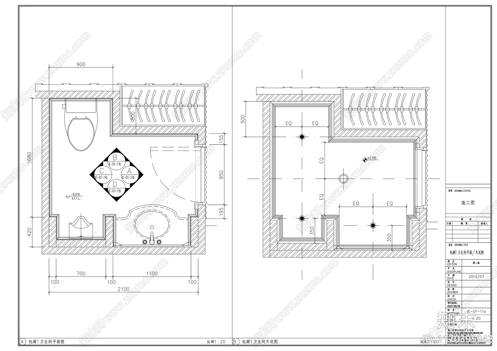 现代会所cad施工图下载【ID:1170395942】