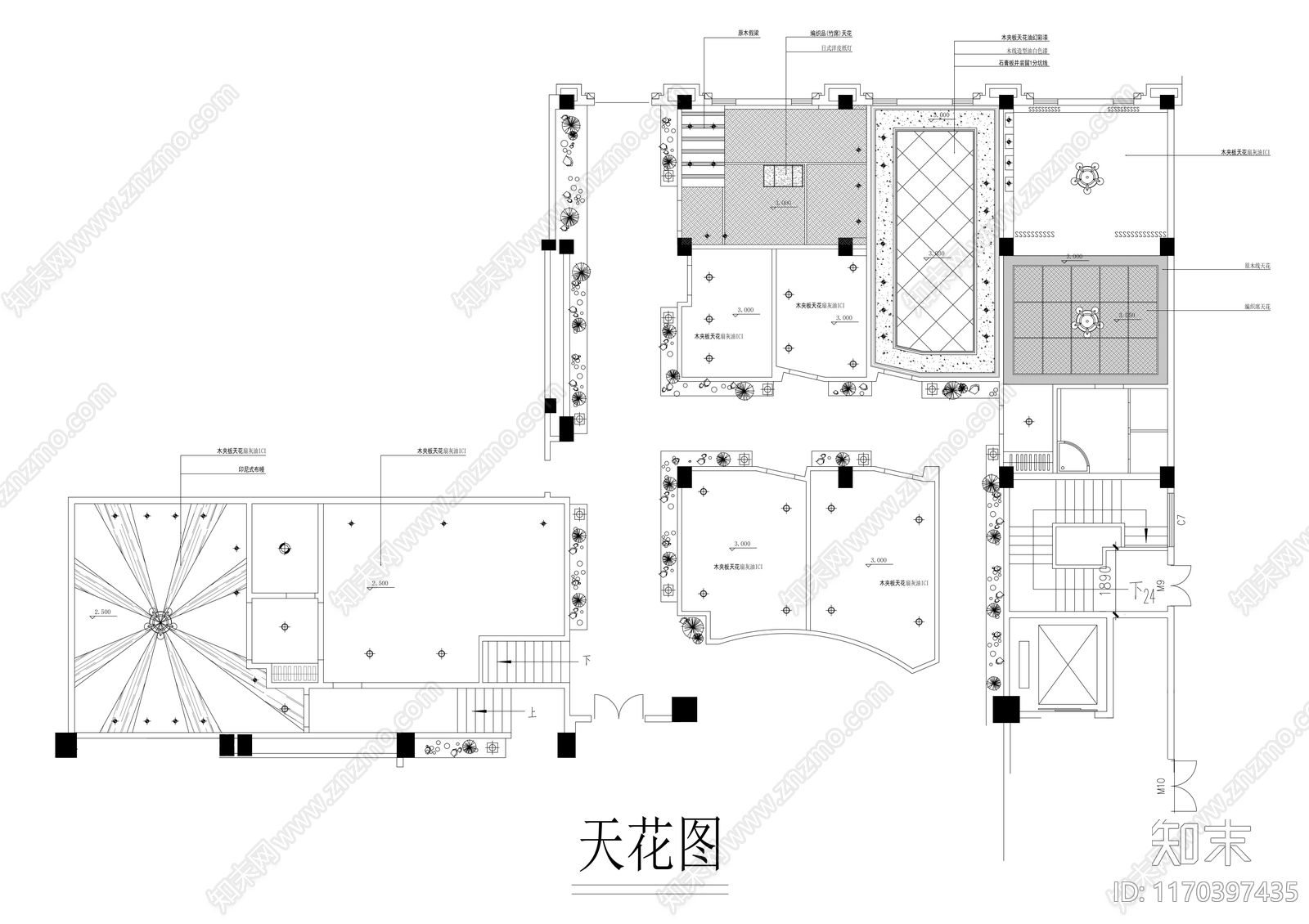 现代会所施工图下载【ID:1170397435】