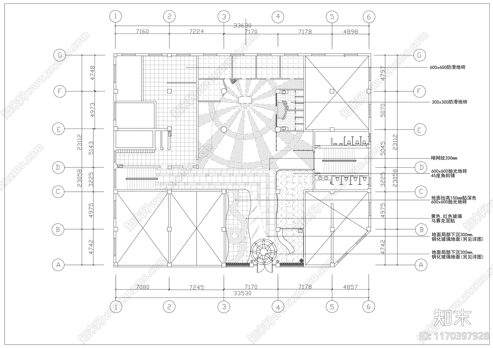 现代其他工装空间cad施工图下载【ID:1170397928】