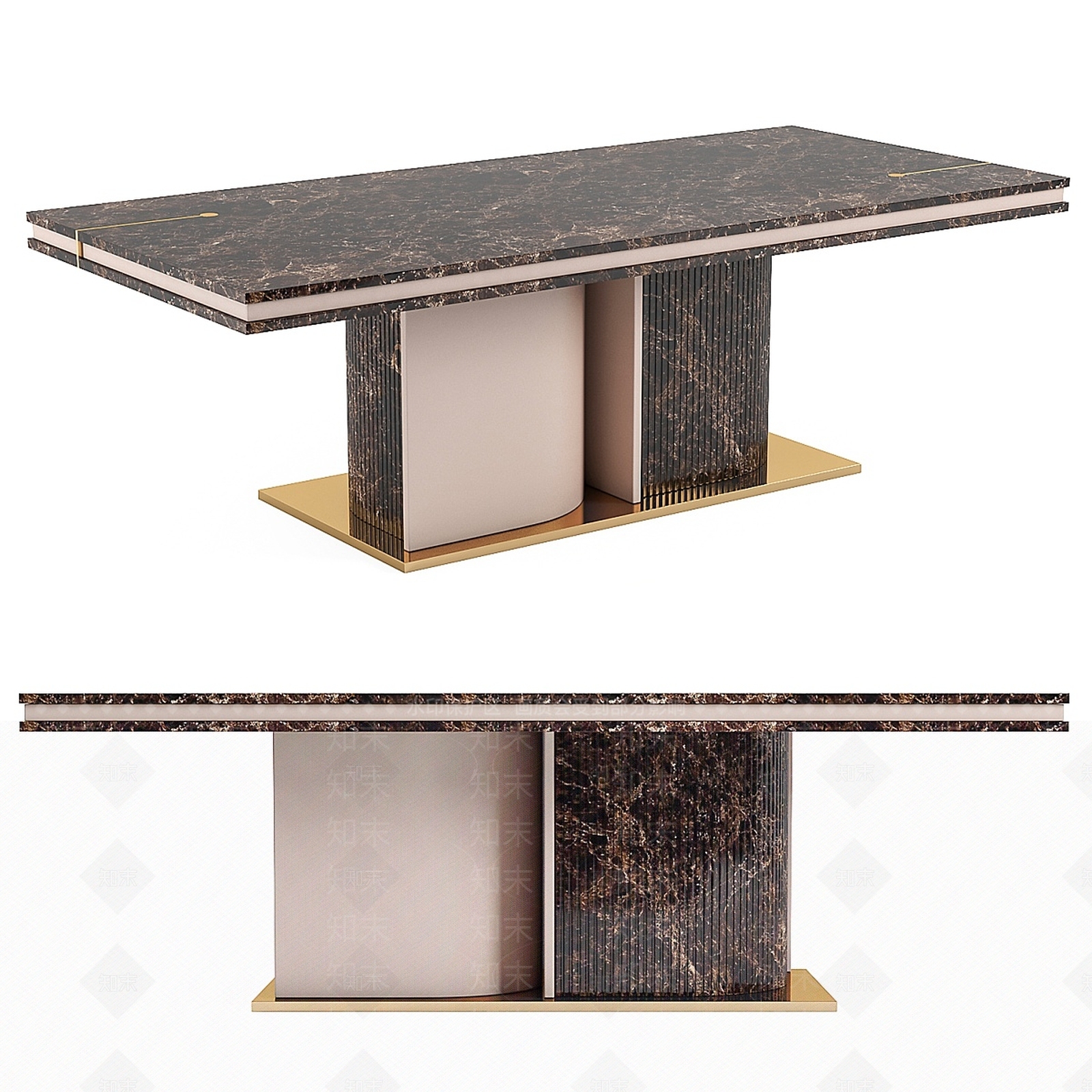 欧式轻奢餐桌SU模型下载【ID:1170397949】