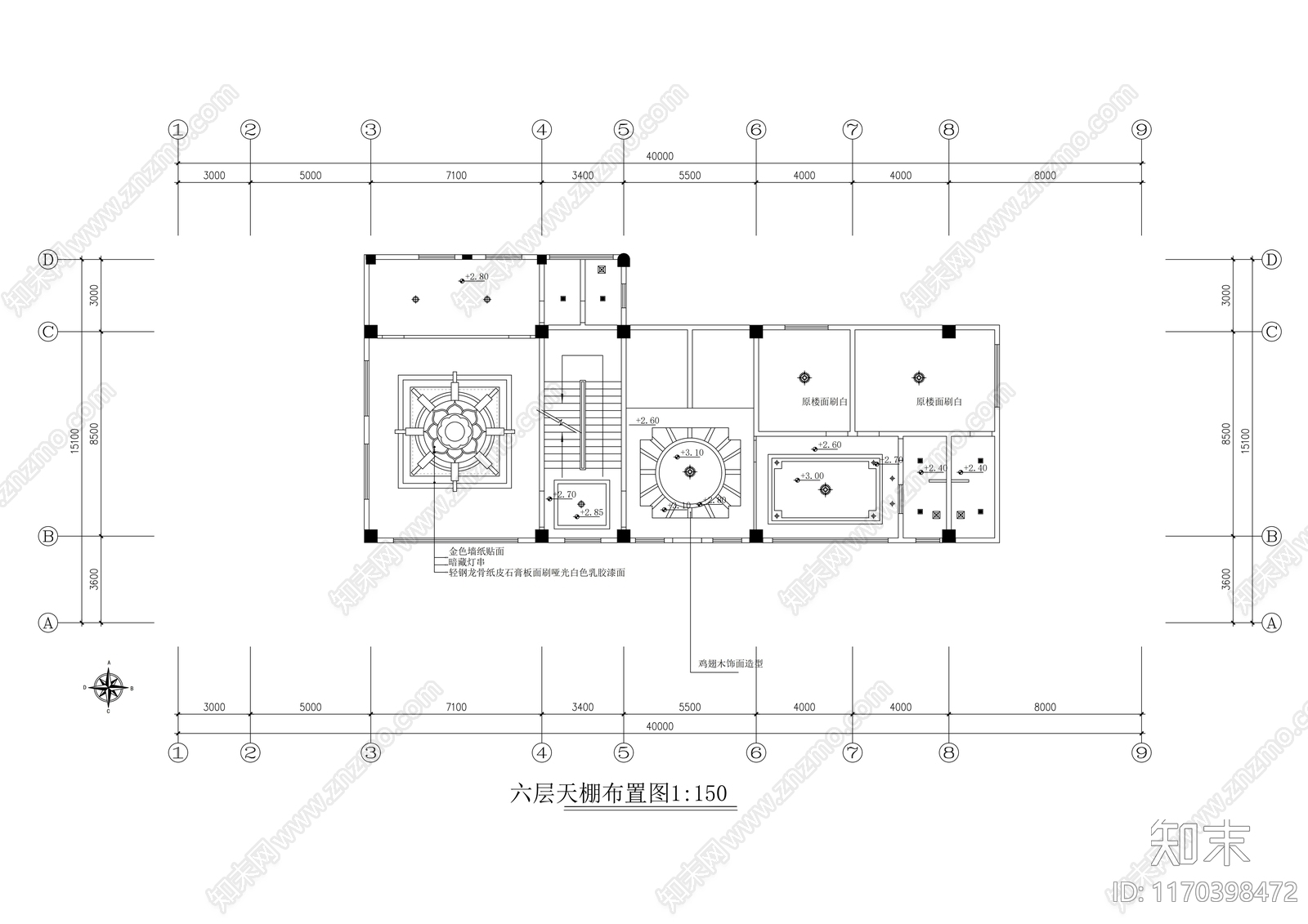 现代自助餐厅cad施工图下载【ID:1170398472】