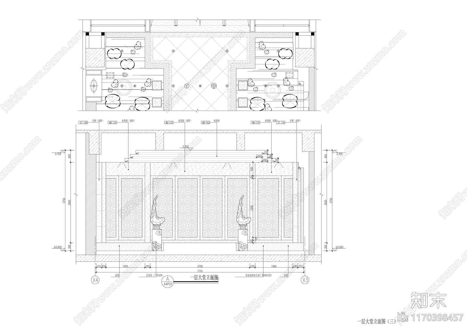 现代会所cad施工图下载【ID:1170398457】