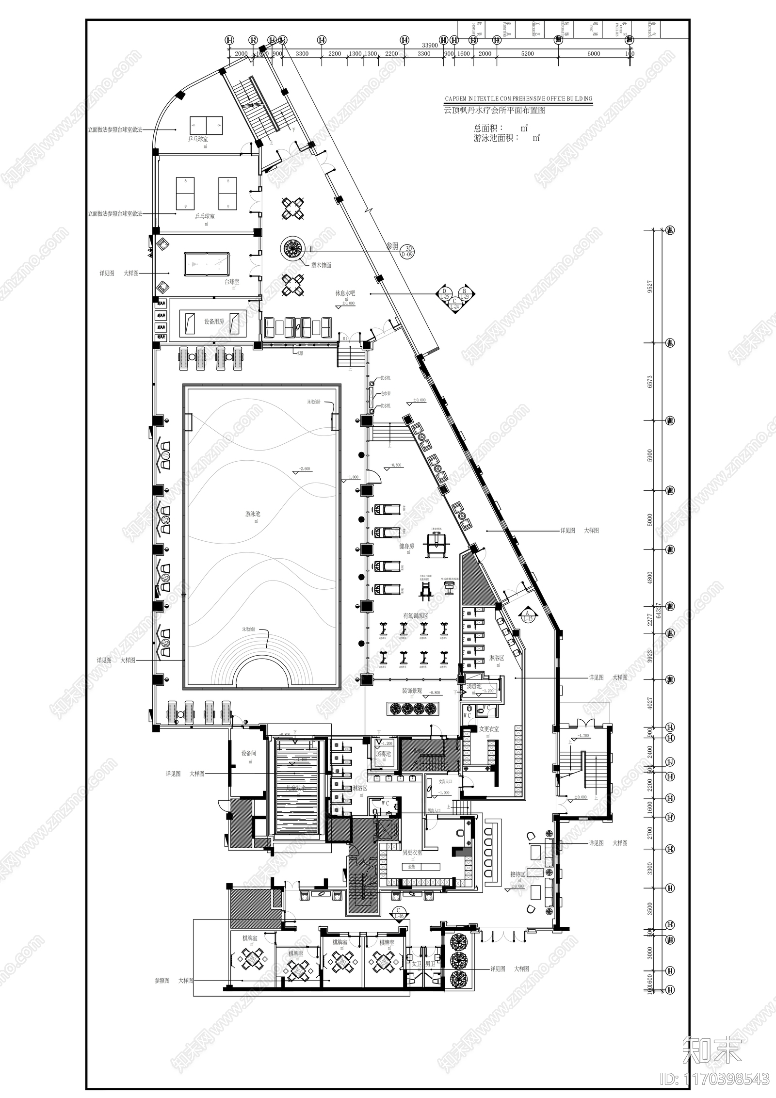 欧式会所cad施工图下载【ID:1170398543】