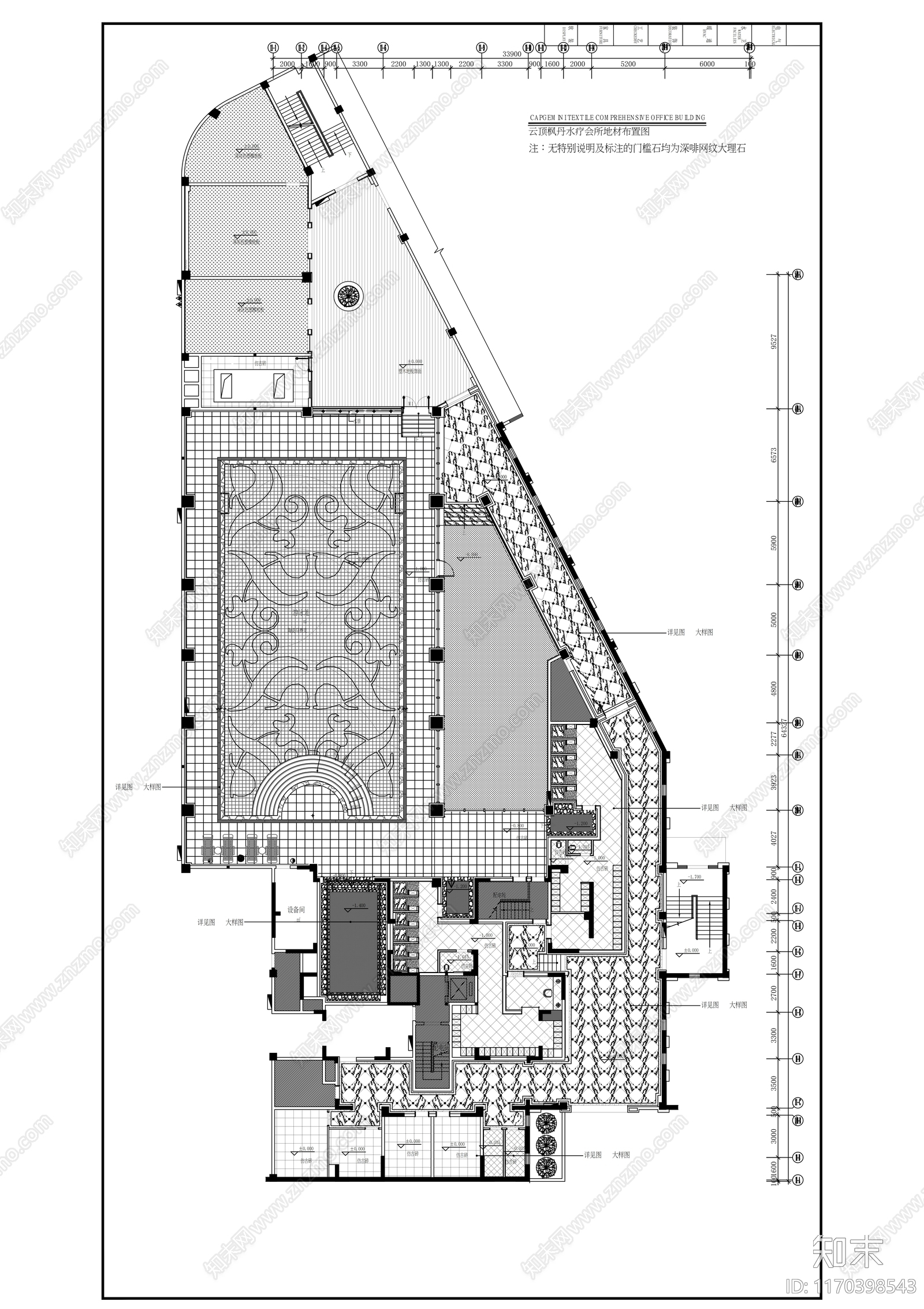 欧式会所cad施工图下载【ID:1170398543】