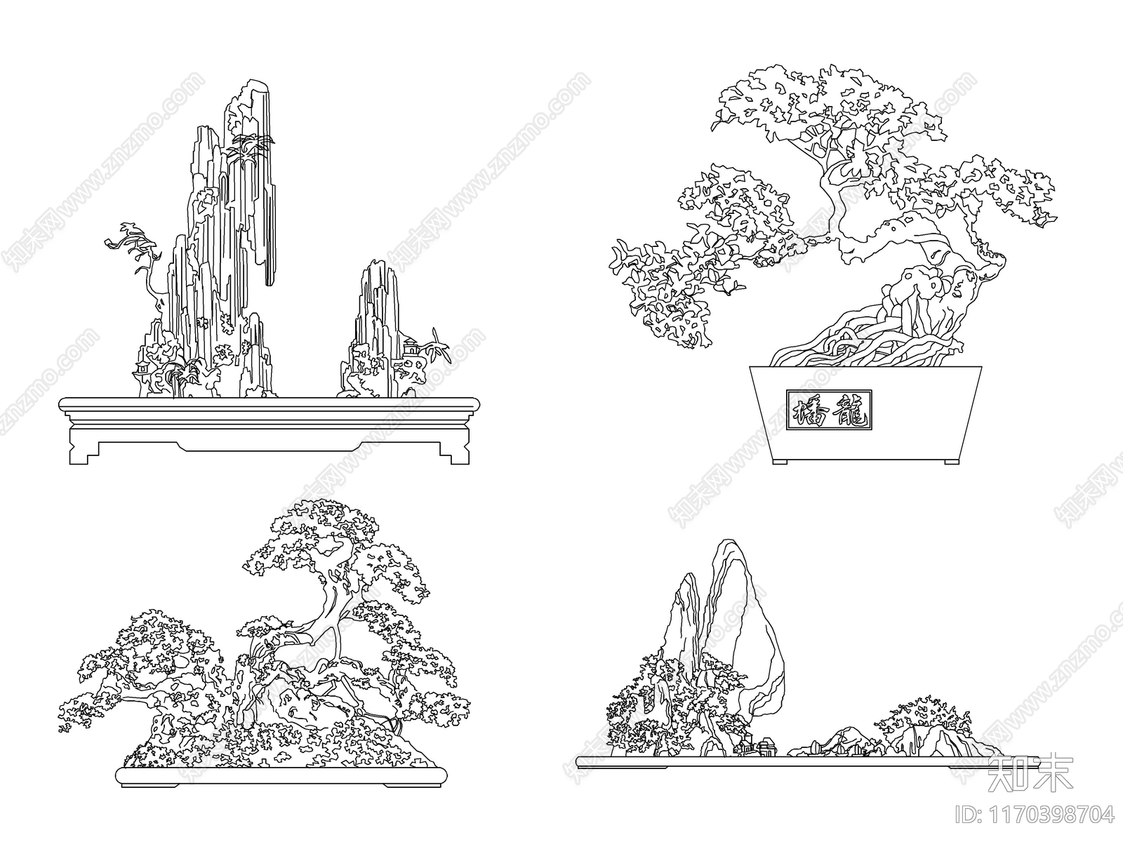 新中式综合植物图库cad施工图下载【ID:1170398704】