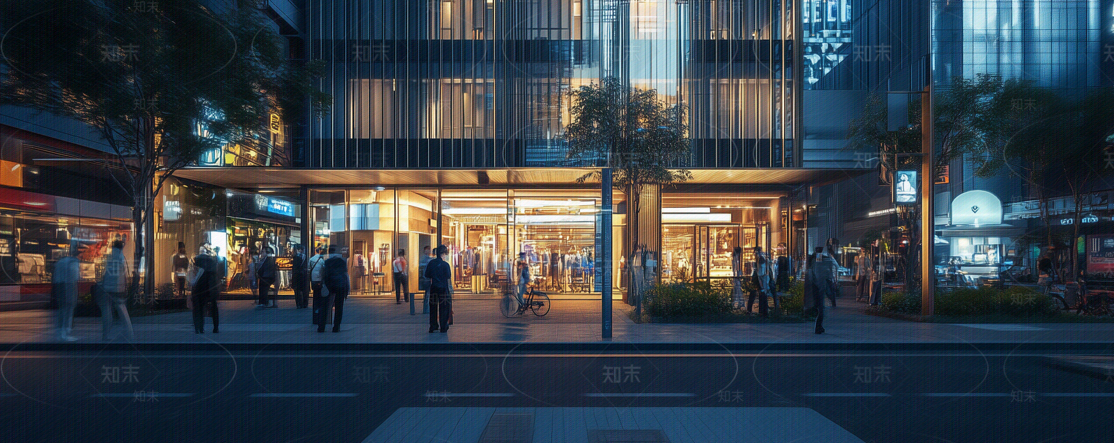 现代街道外景贴图下载【ID:1170398809】