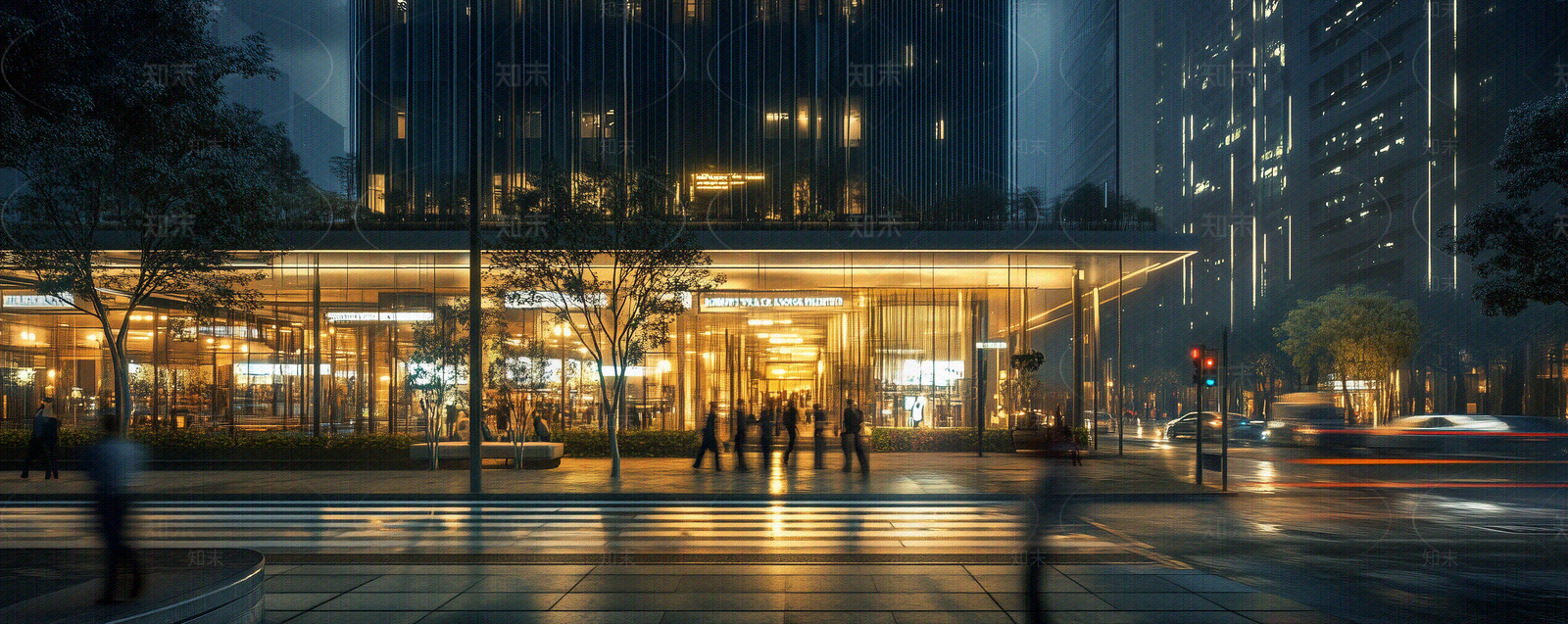 现代街道外景贴图下载【ID:1170399050】