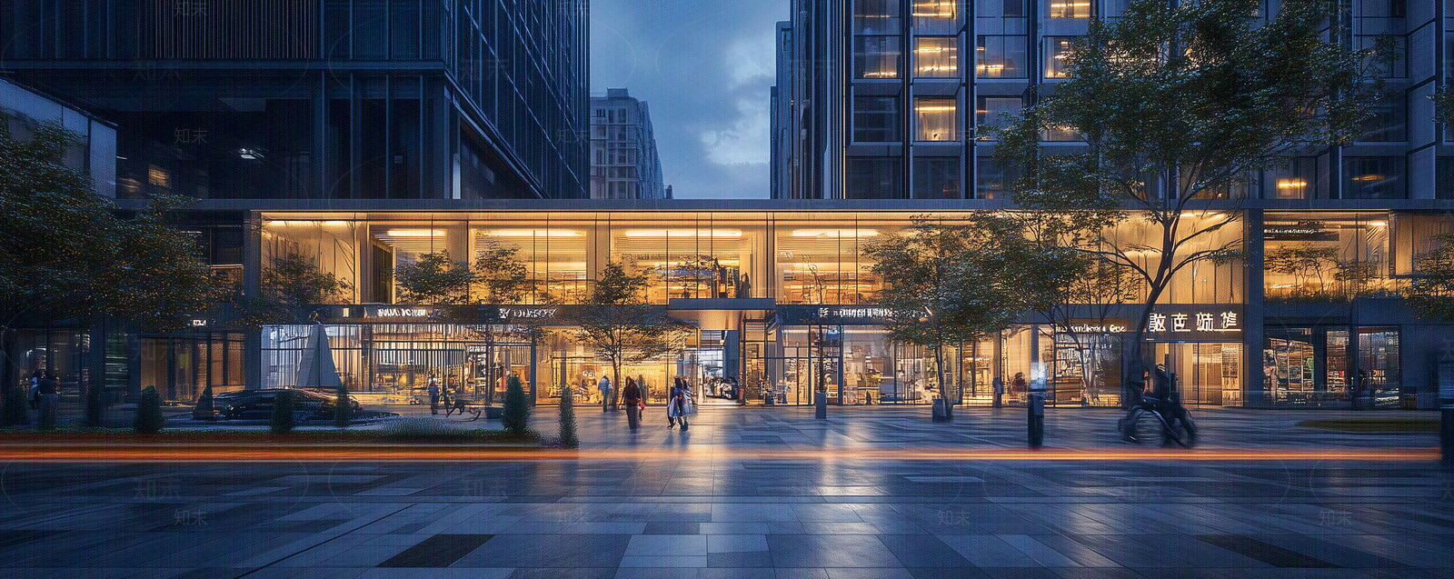 现代街道外景贴图下载【ID:1170399464】