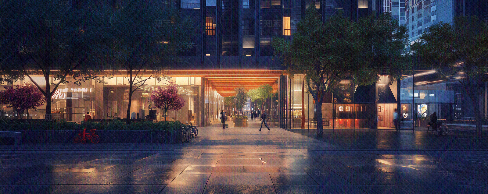 现代街道外景贴图下载【ID:1170399755】
