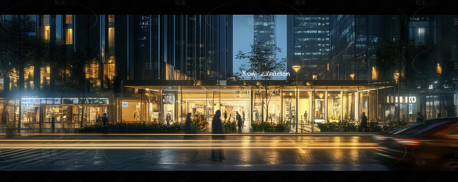 现代街道外景贴图下载【ID:1170399830】