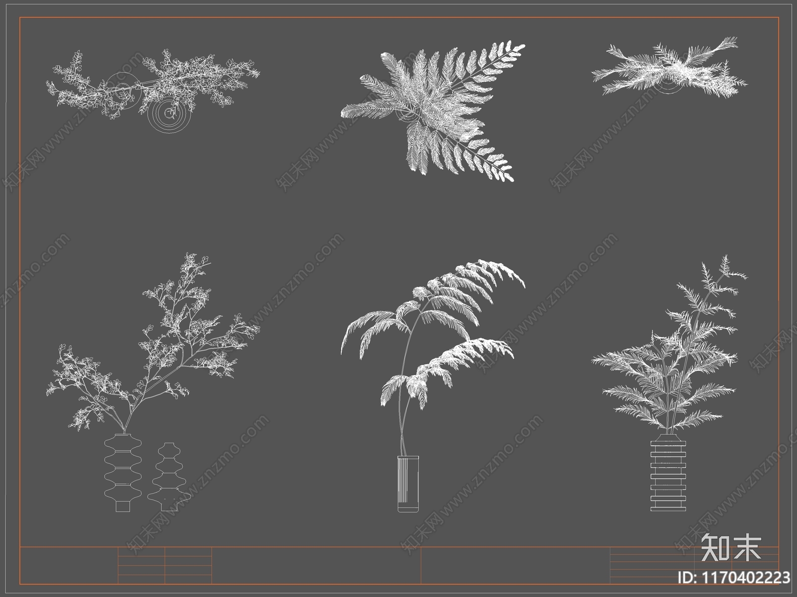 现代花施工图下载【ID:1170402223】