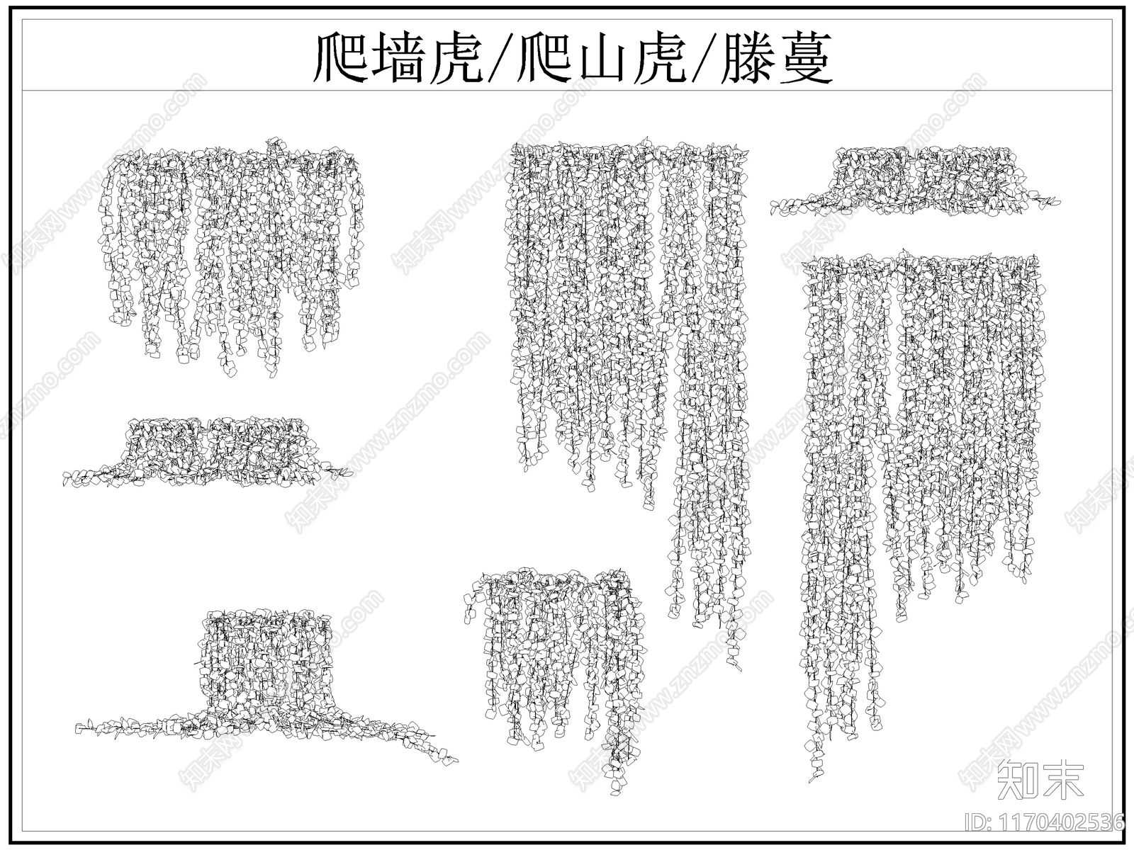 现代综合植物图库施工图下载【ID:1170402536】