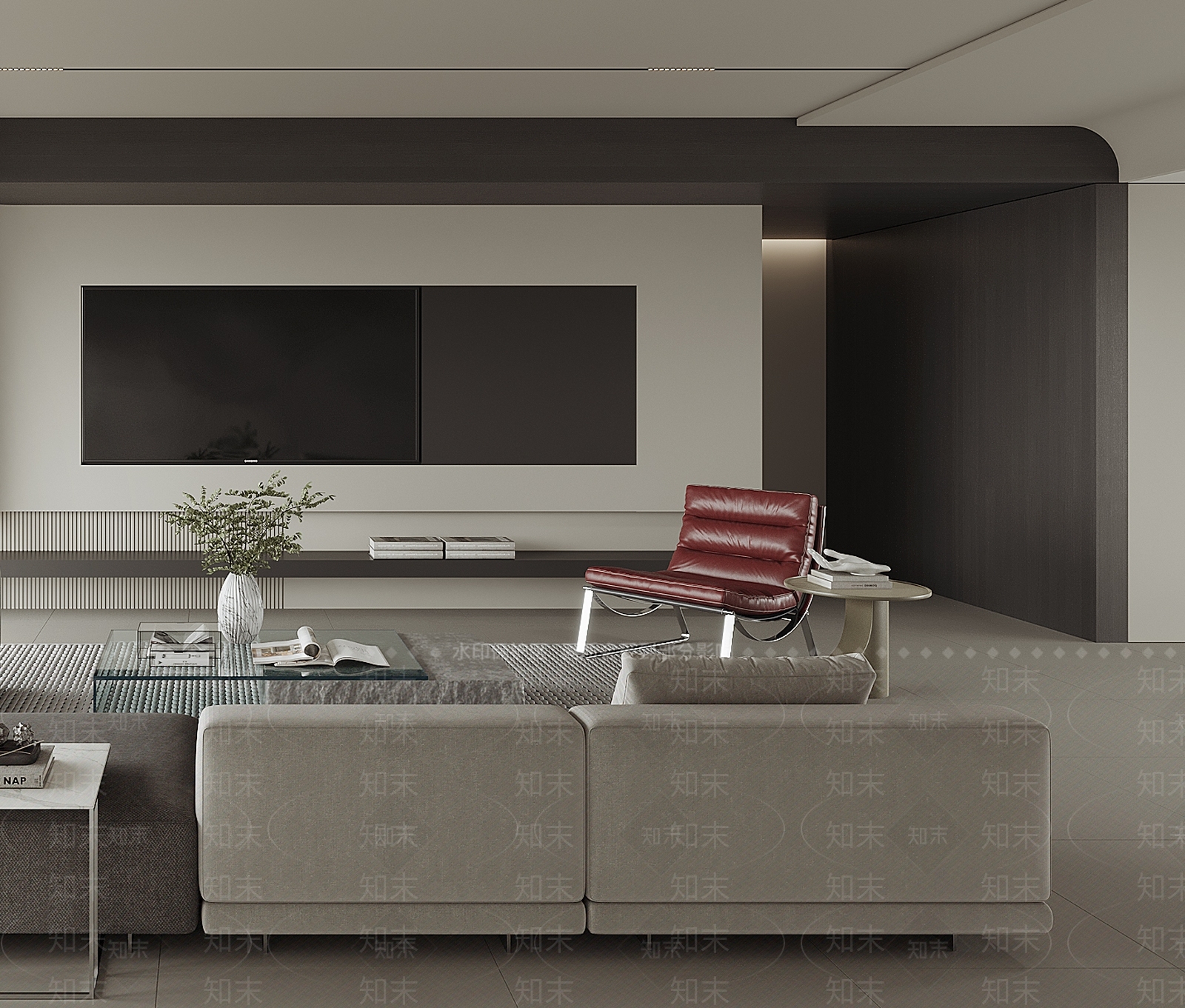 灰色沙发脚踏沙发凳3D模型下载【ID:1227292806】