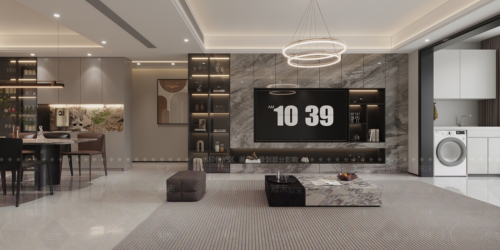 现代电视柜3D模型下载【ID:1170413919】
