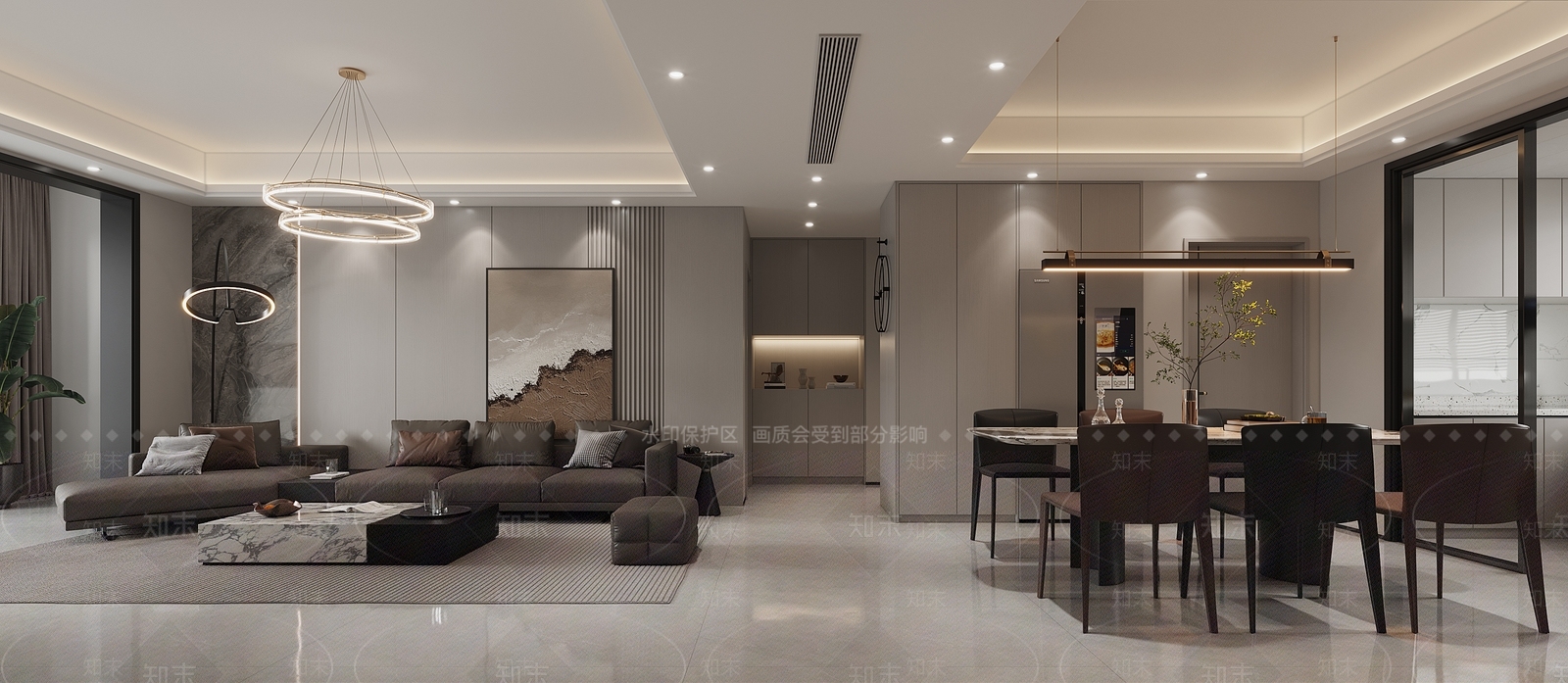 现代电视柜3D模型下载【ID:1170413919】