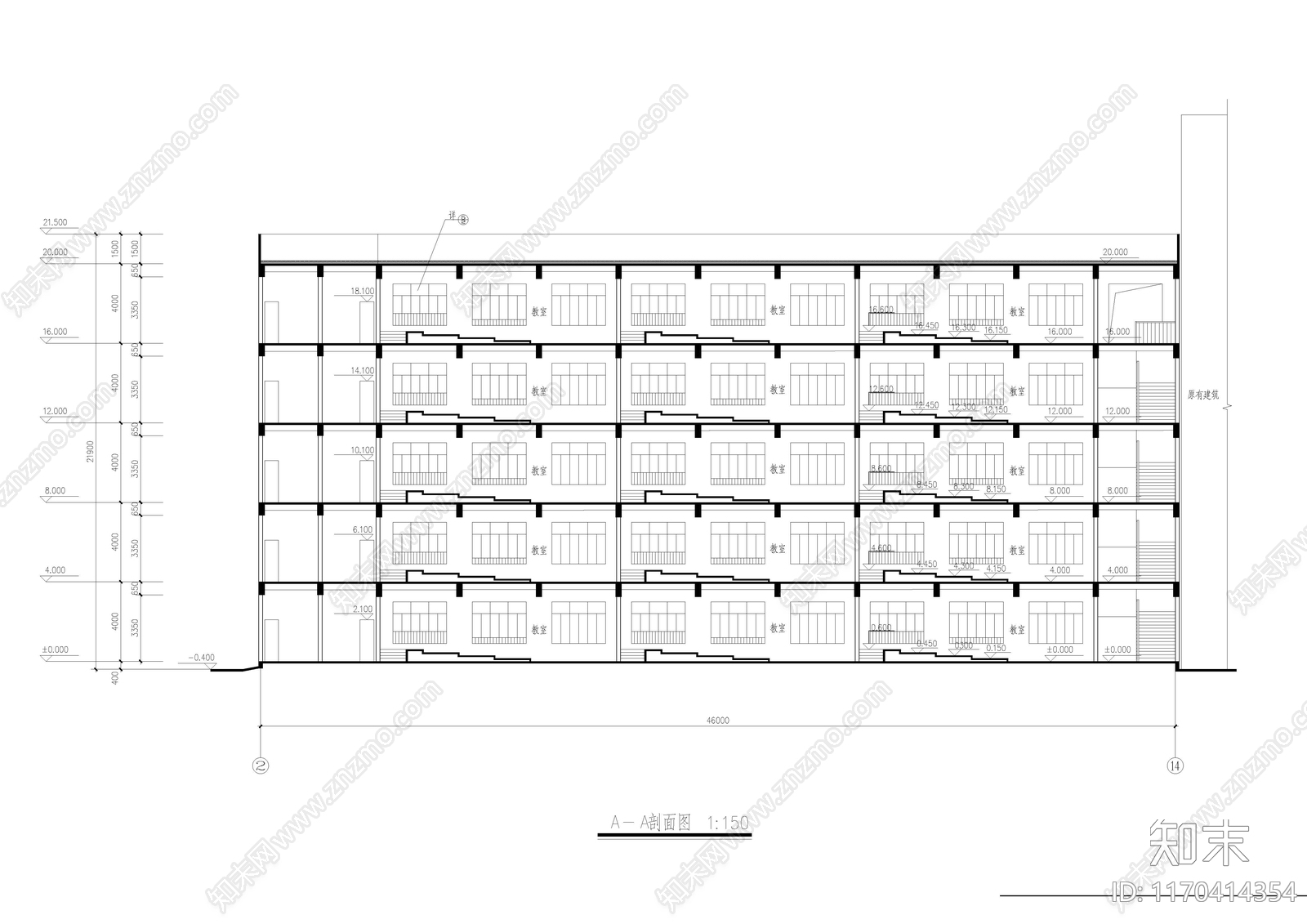 现代学校建筑cad施工图下载【ID:1170414354】