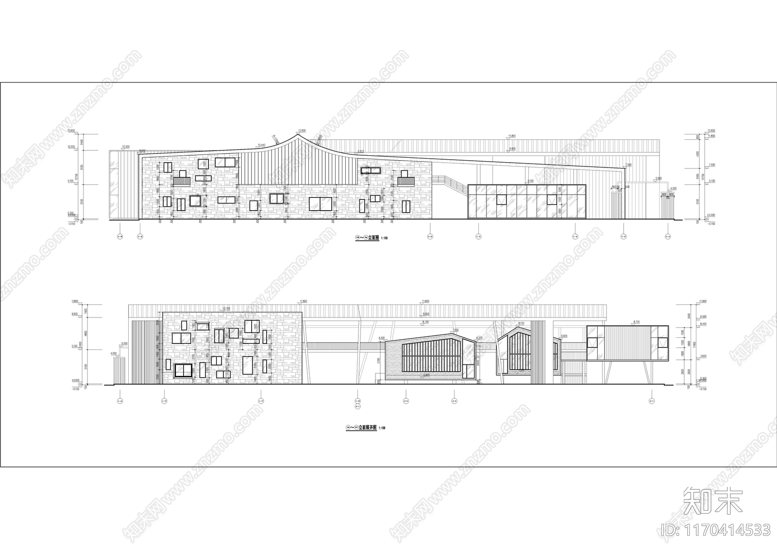 现代学校建筑cad施工图下载【ID:1170414533】