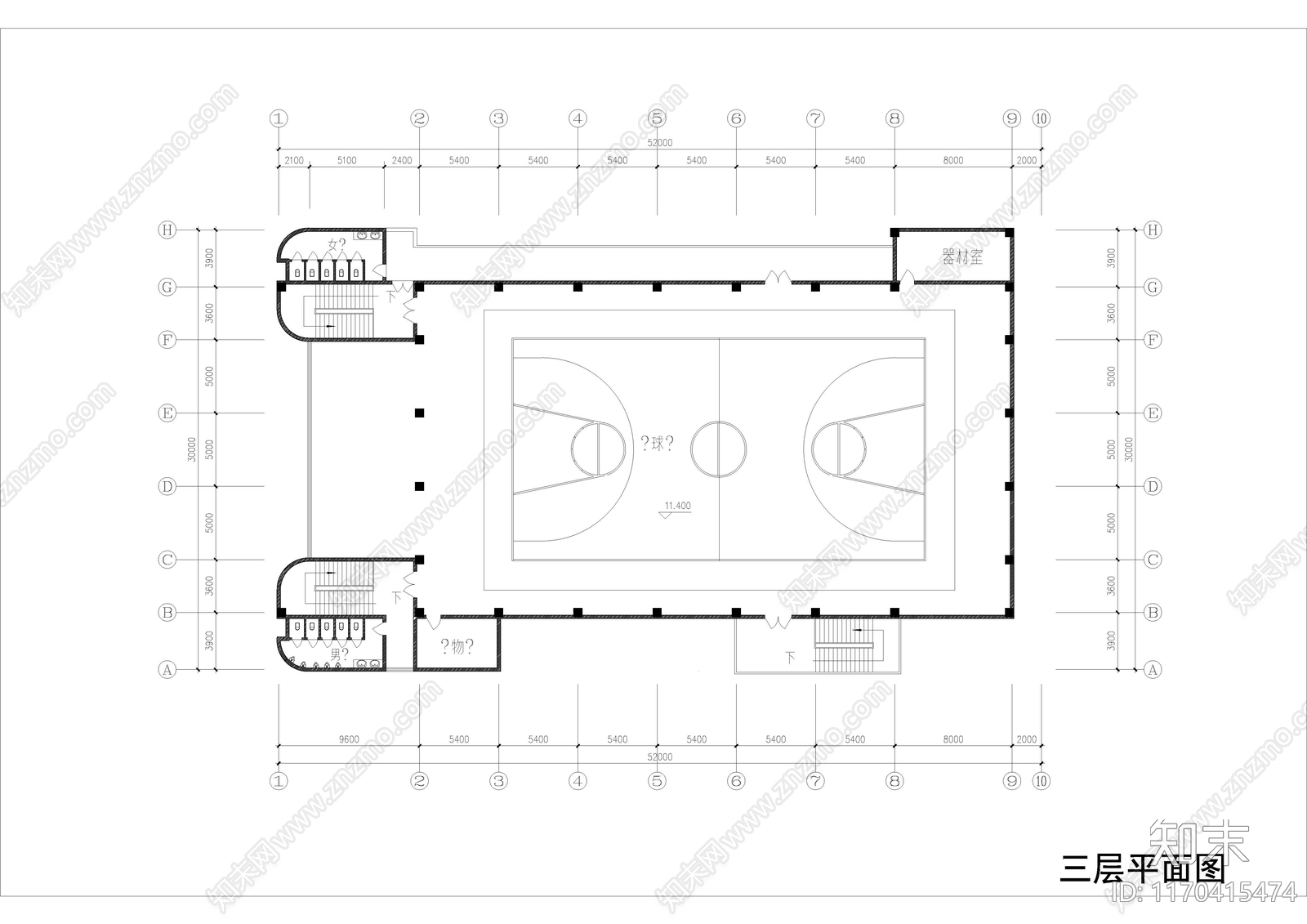 现代学校建筑cad施工图下载【ID:1170415474】