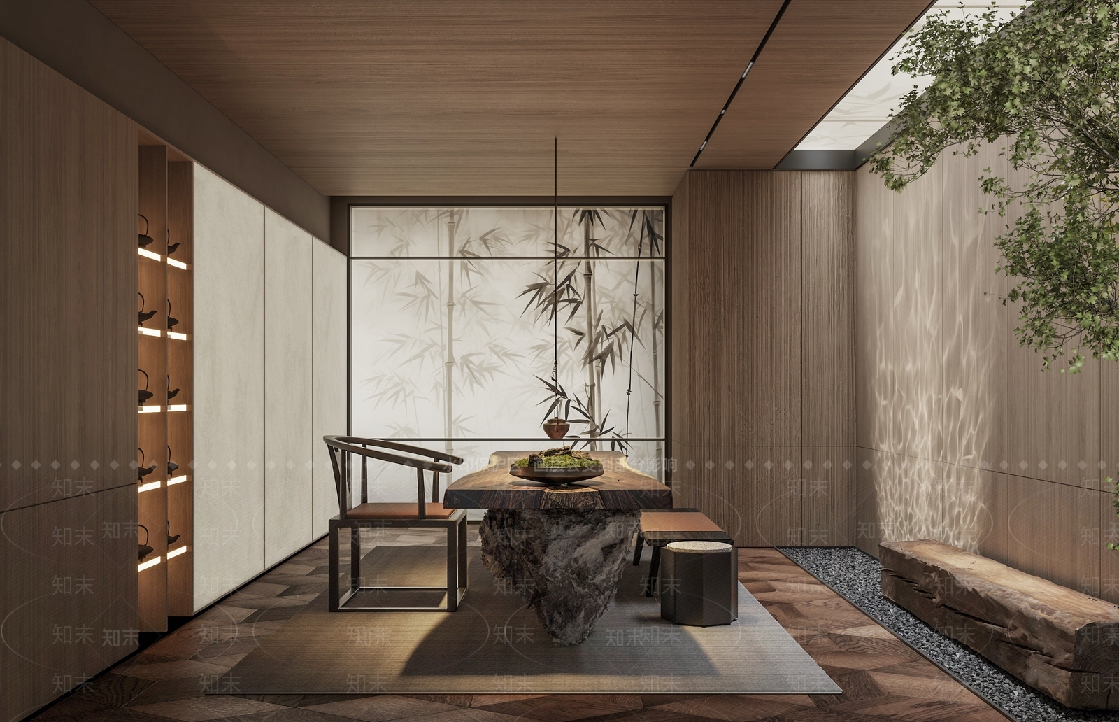 新中式日式茶室3D模型下载【ID:1170416547】