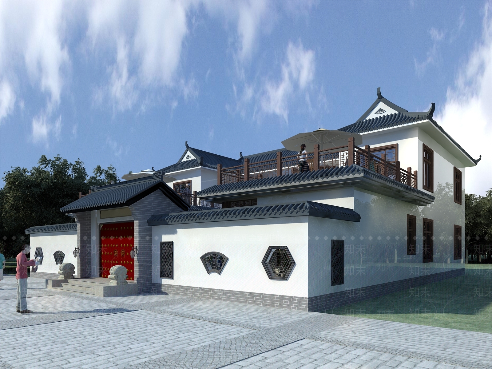 中式古建3D模型下载【ID:1170422272】