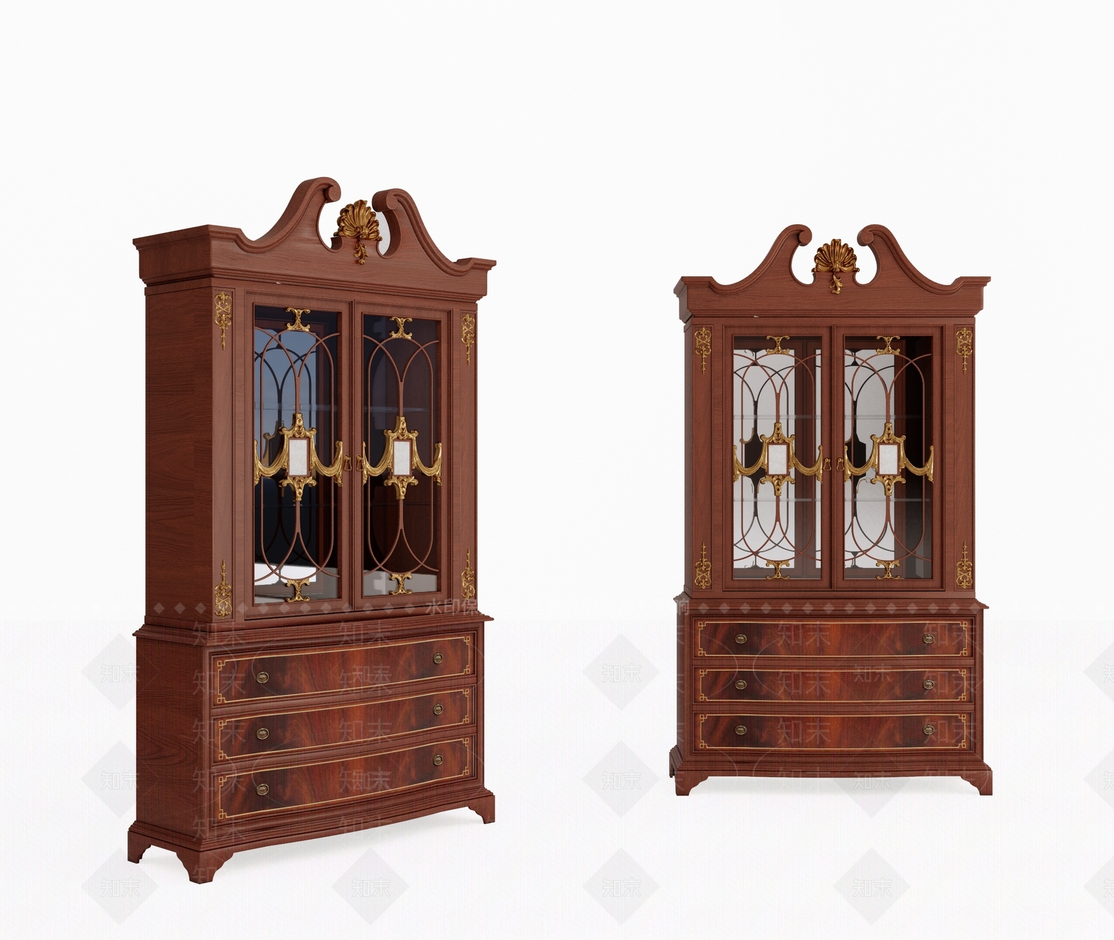 欧式酒柜SU模型下载【ID:1170430387】