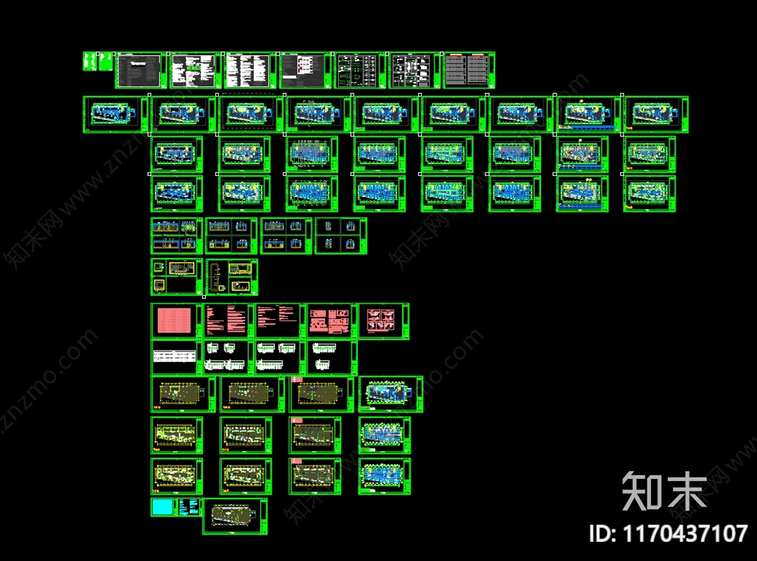 现代整体办公空间cad施工图下载【ID:1170437107】