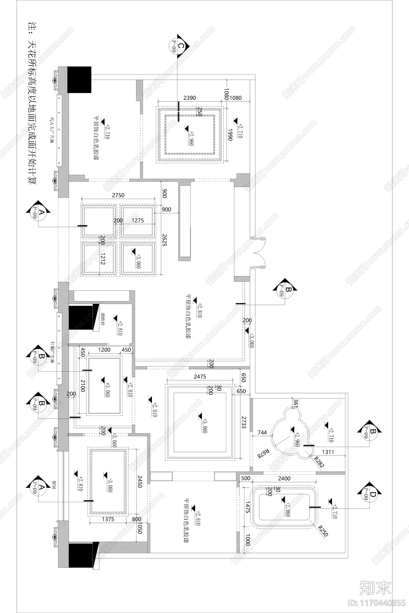 轻奢意式其他商业空间cad施工图下载【ID:1170440955】