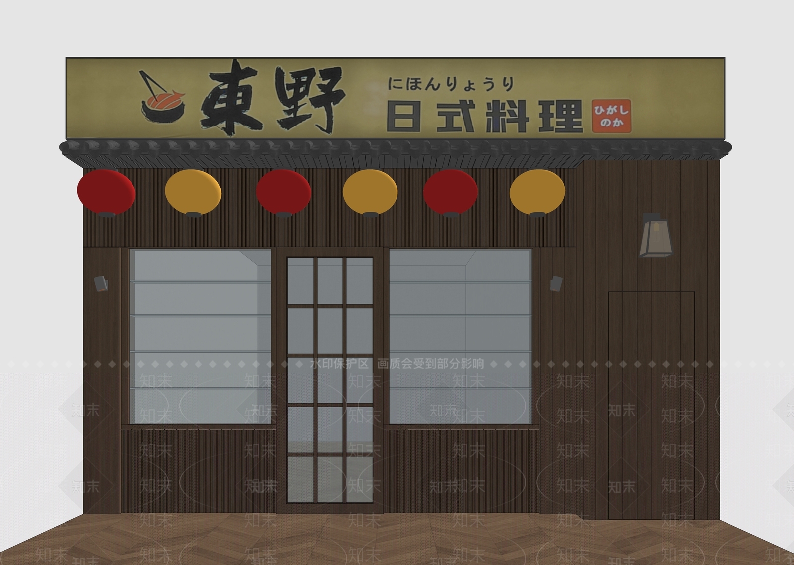 日式日料店SU模型下载【ID:1170443745】