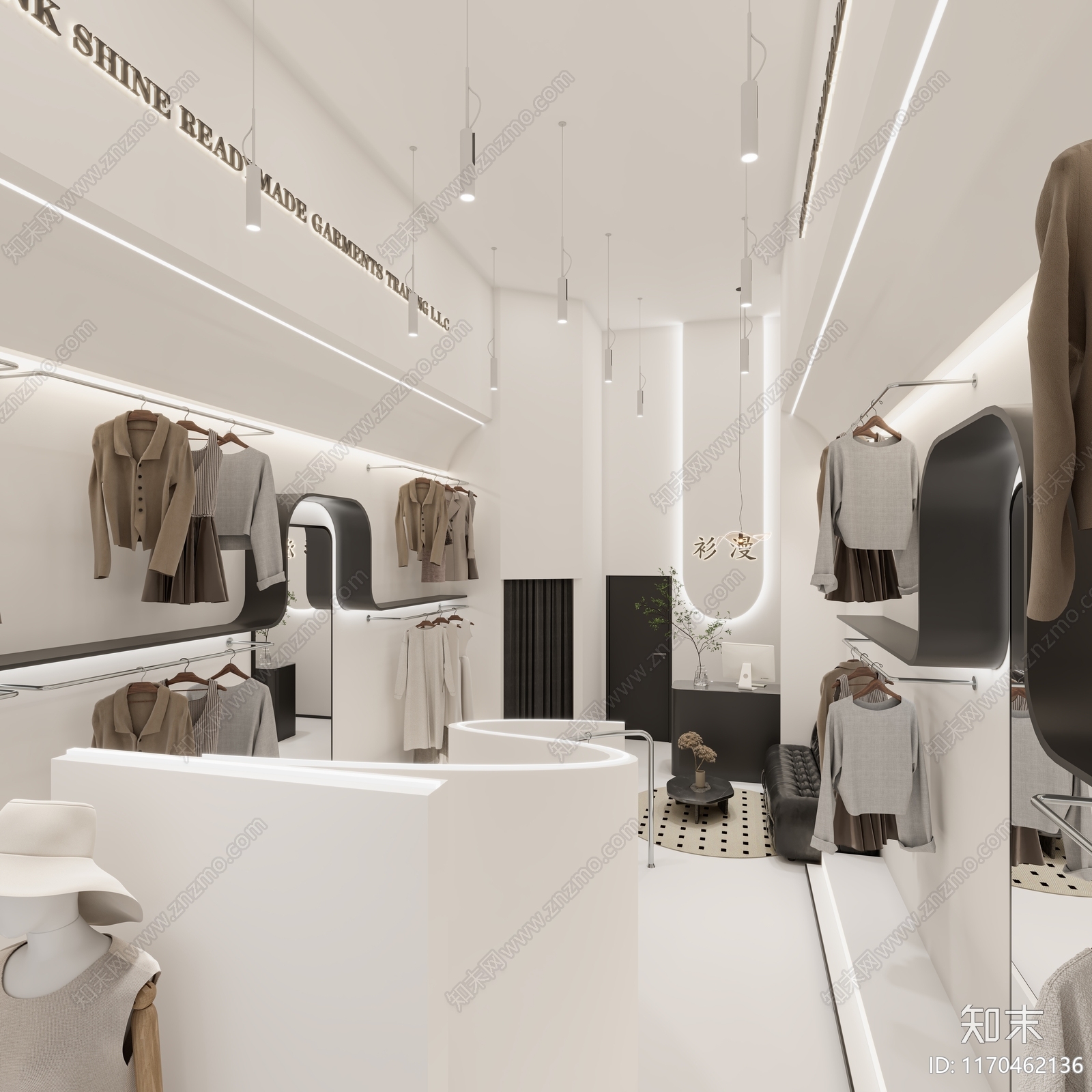 现代服装店3D模型下载【ID:1170462136】